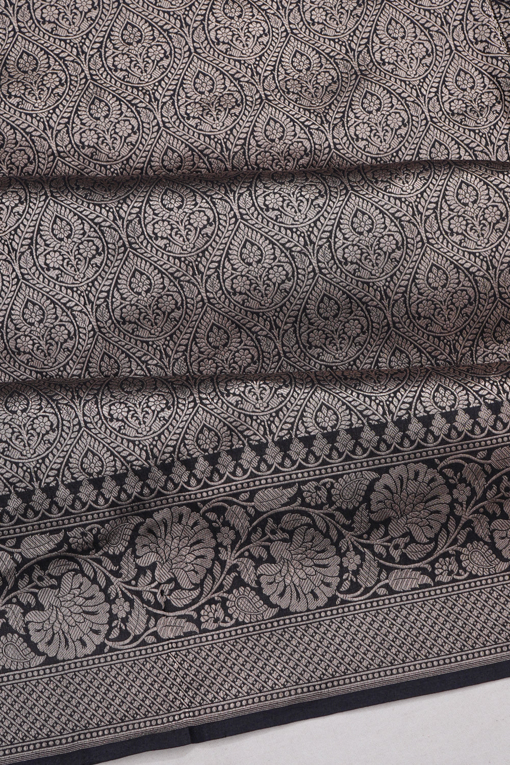 Vaanya Banaras Silk Brocade Black Saree