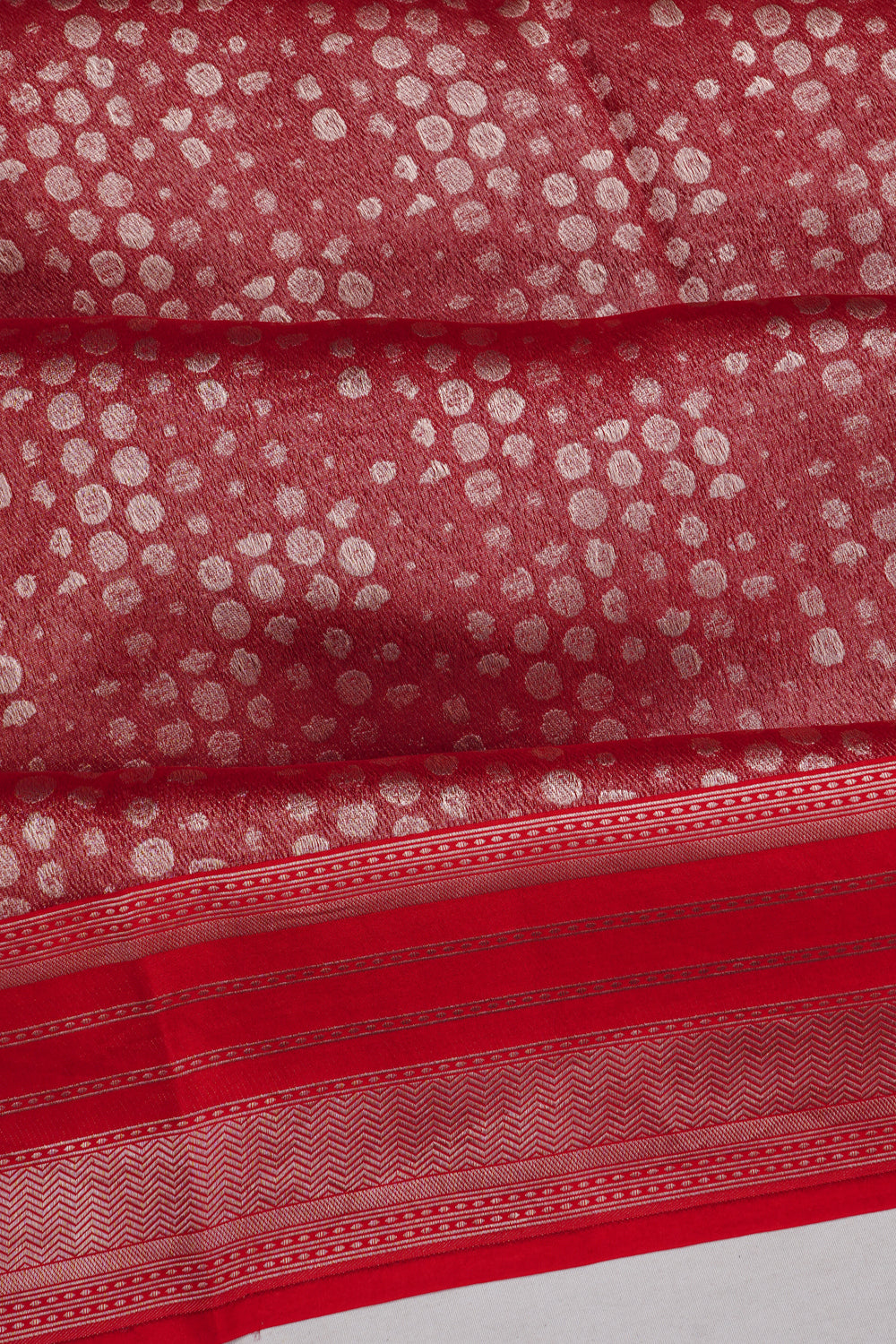 Vaanya Banaras Silk Brocade Red Saree