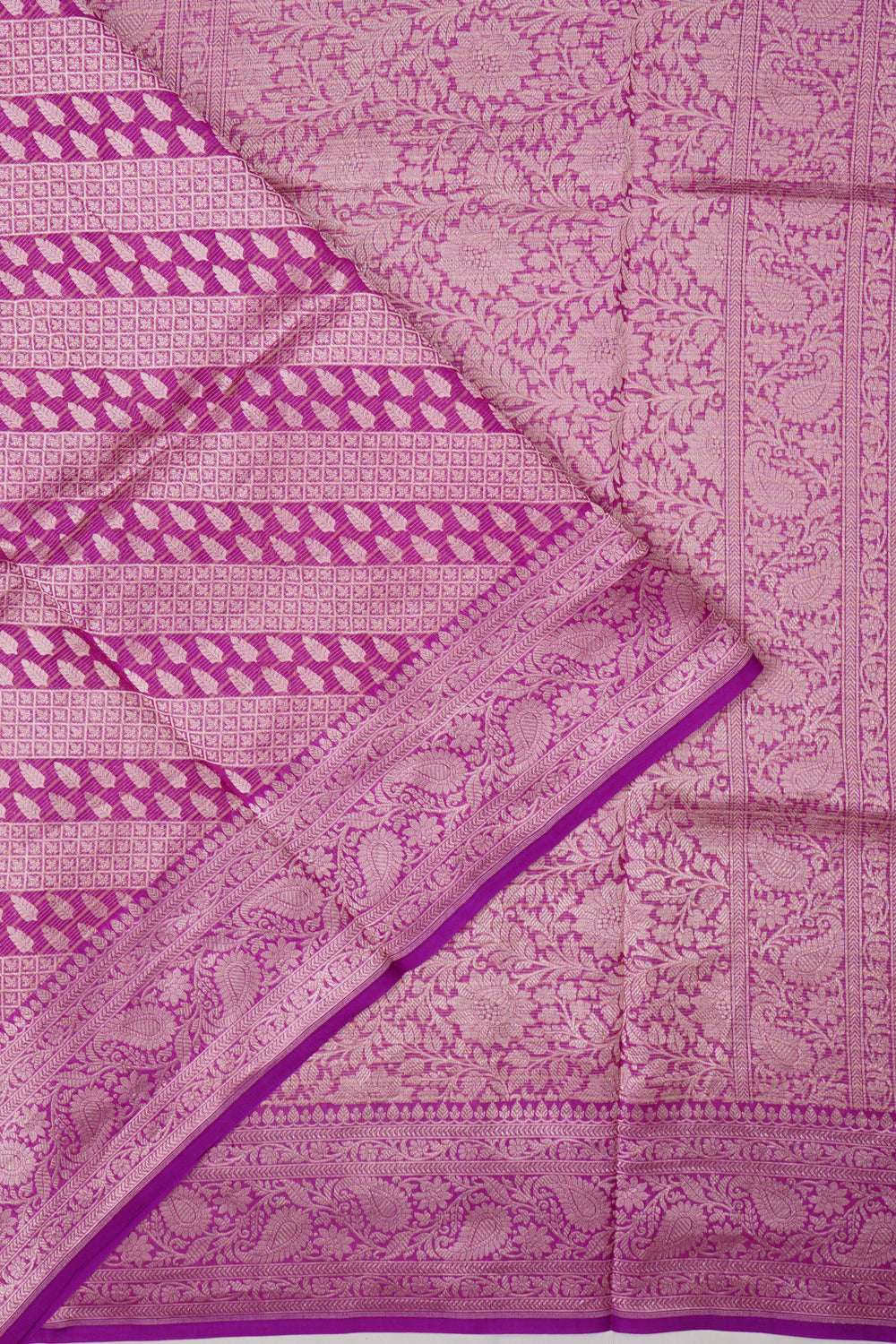 Vaanya Banaras Silk Brocade Purple Saree