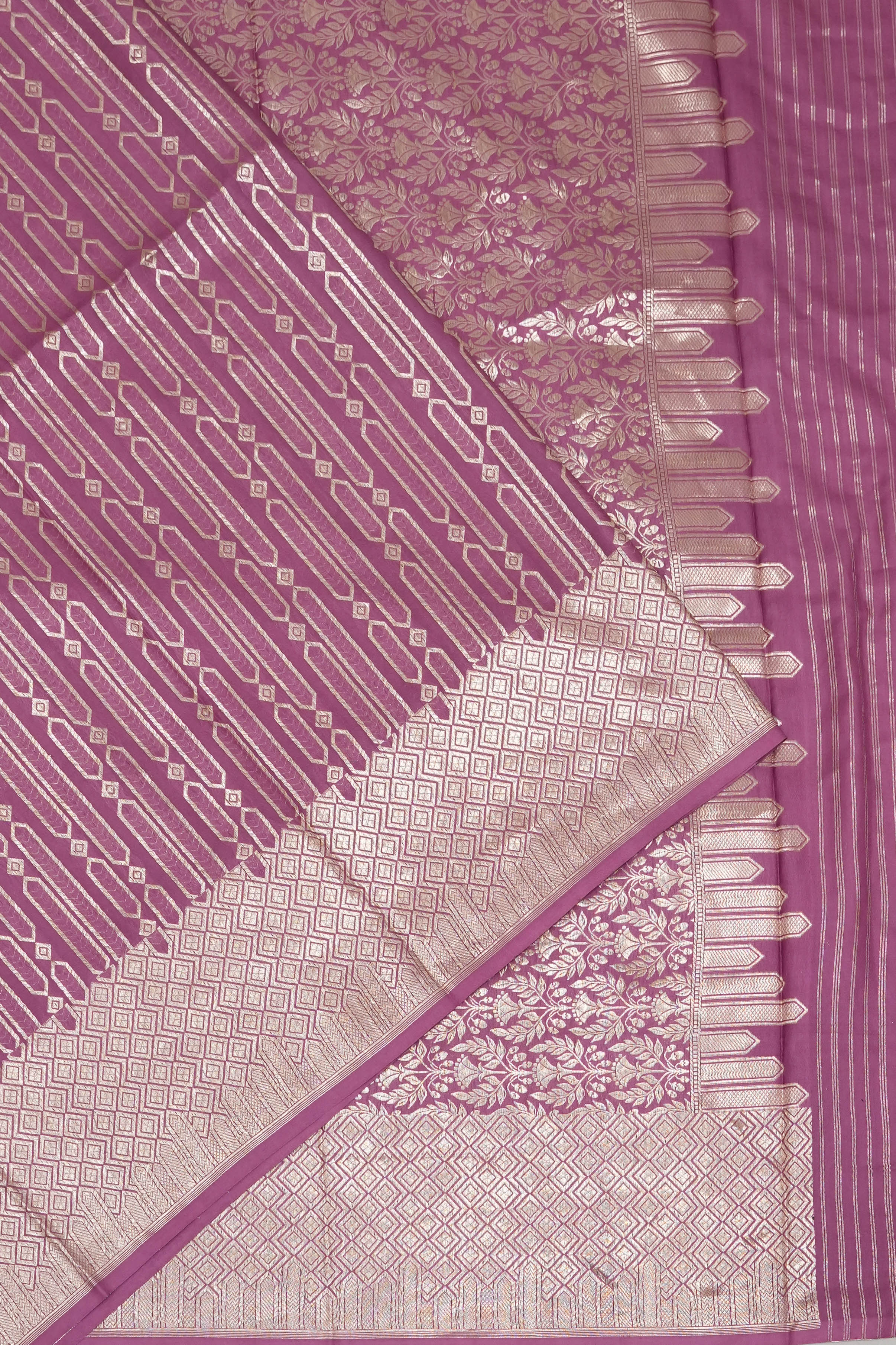 Vaanya Banaras Silk Brocade Purple Saree