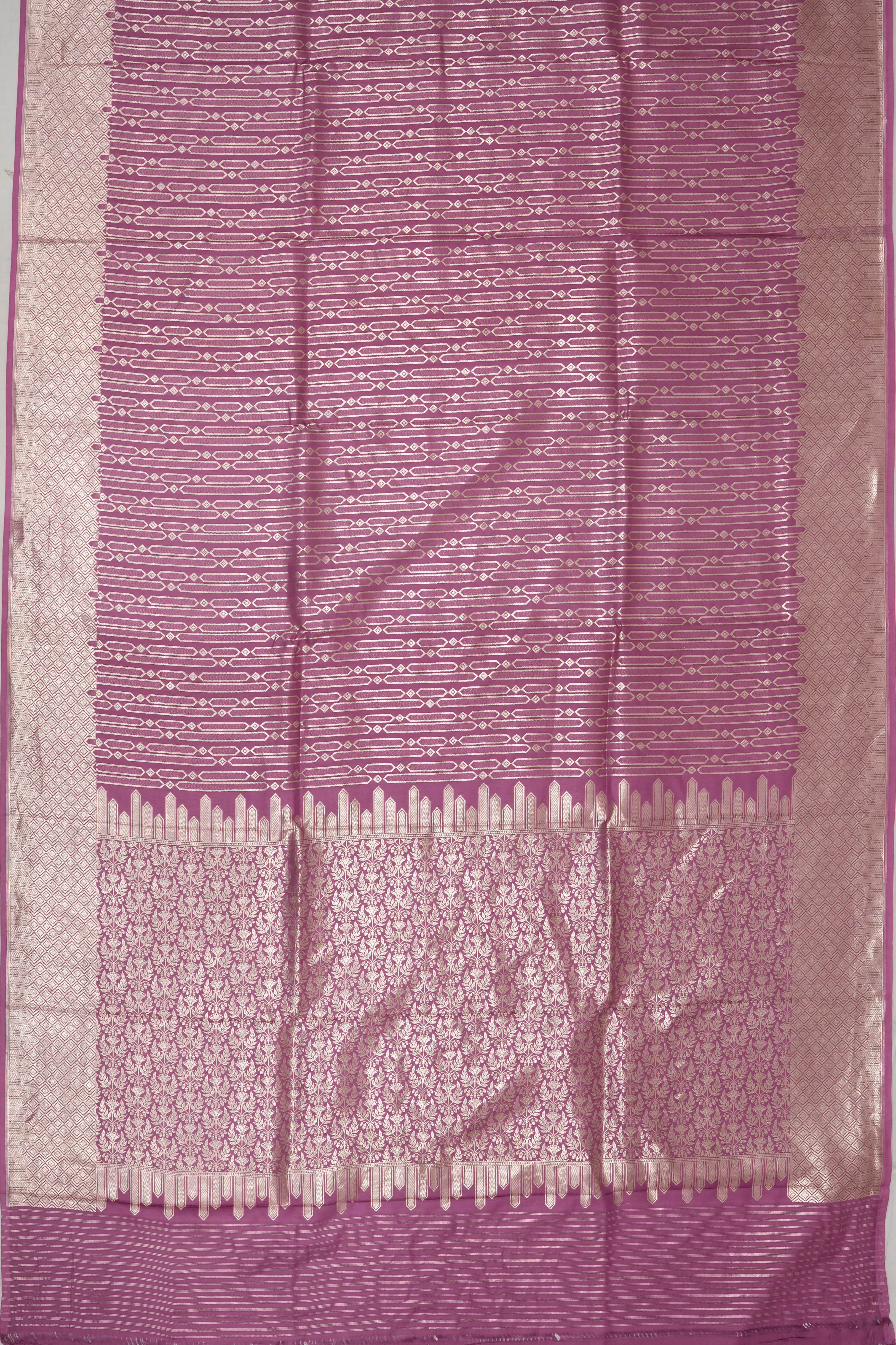 Vaanya Banaras Silk Brocade Purple Saree