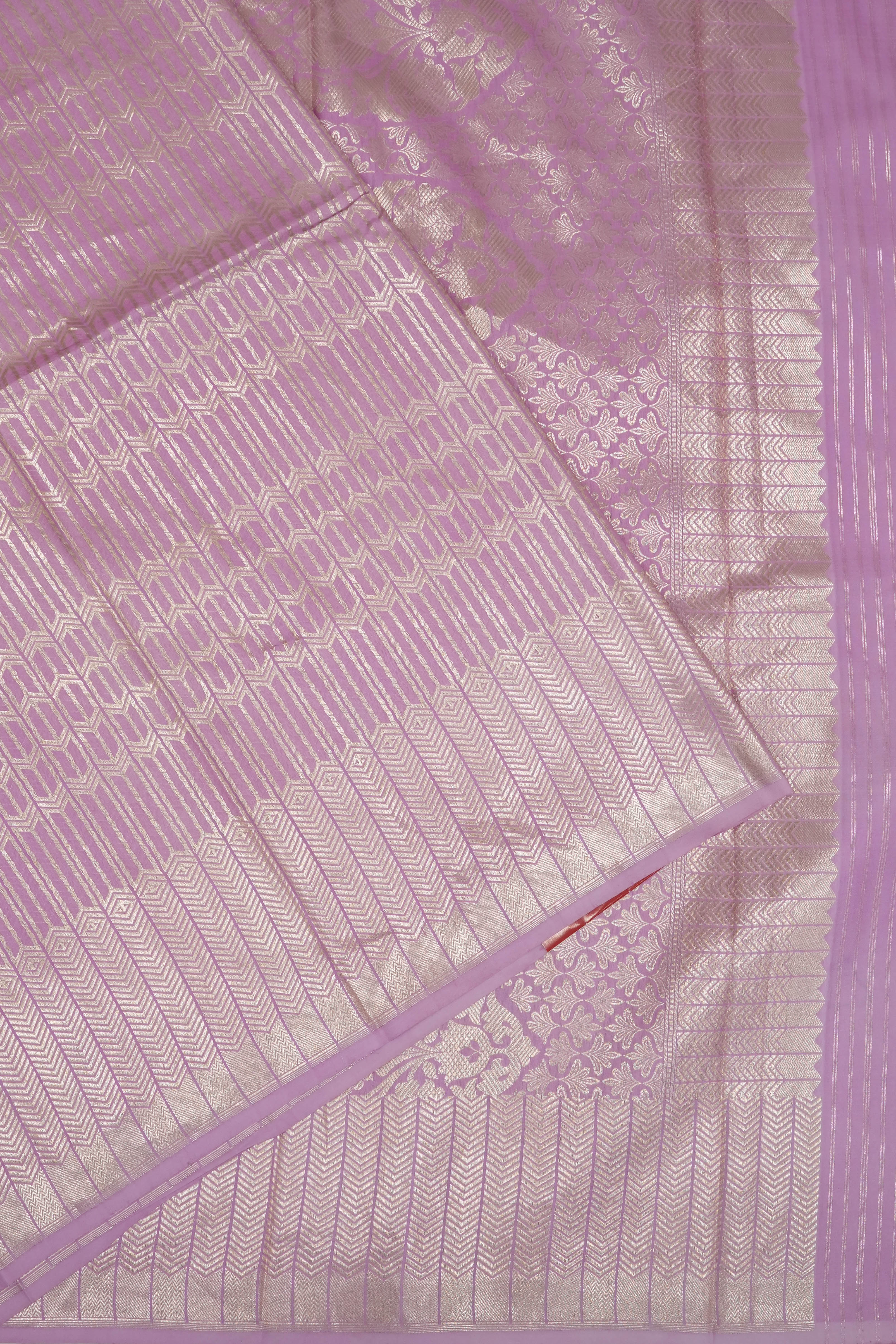 Vaanya Banaras Silk Brocade Lavender Saree