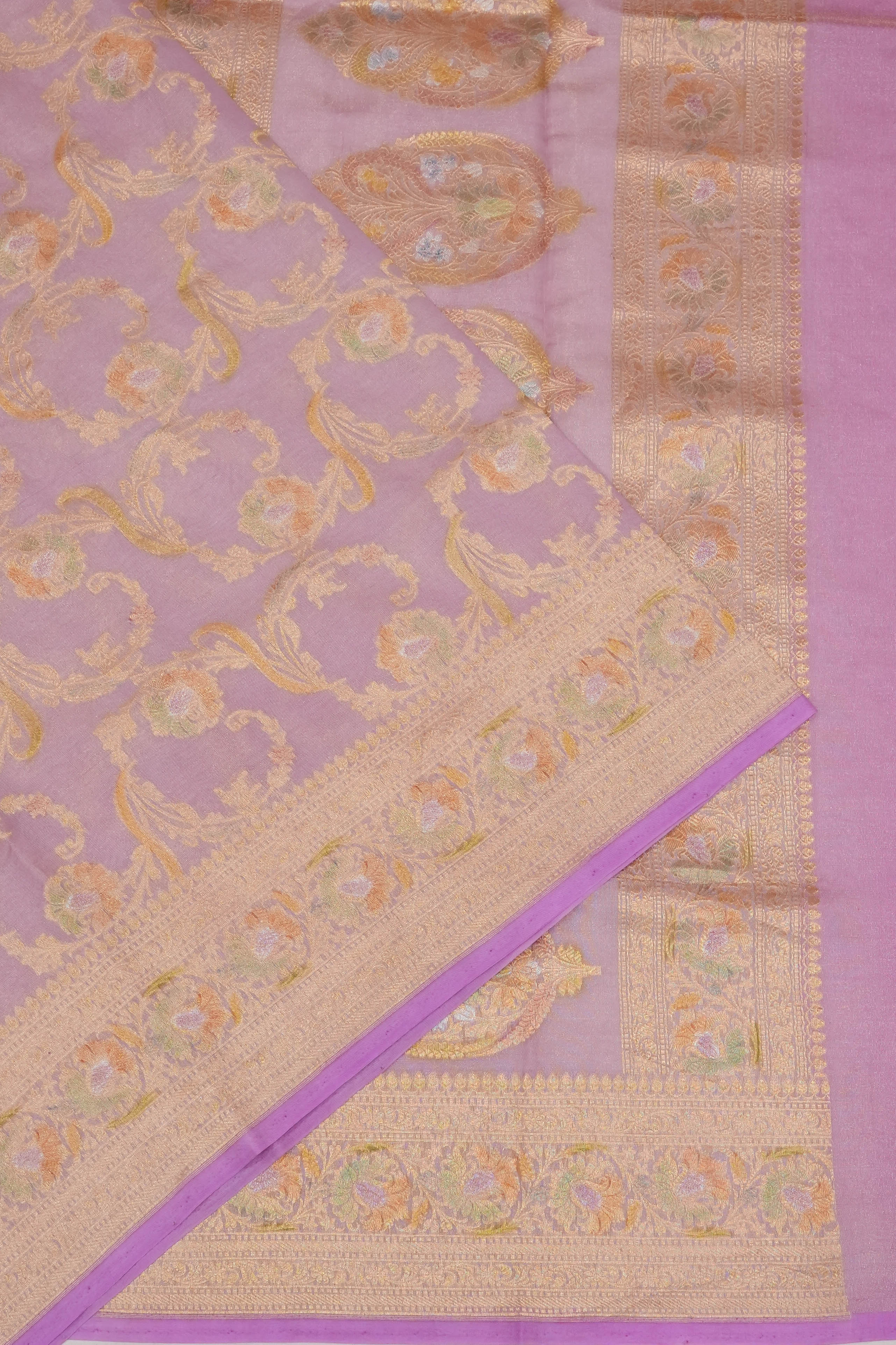 Vaanya Banaras Silk Brocade Lavender Saree