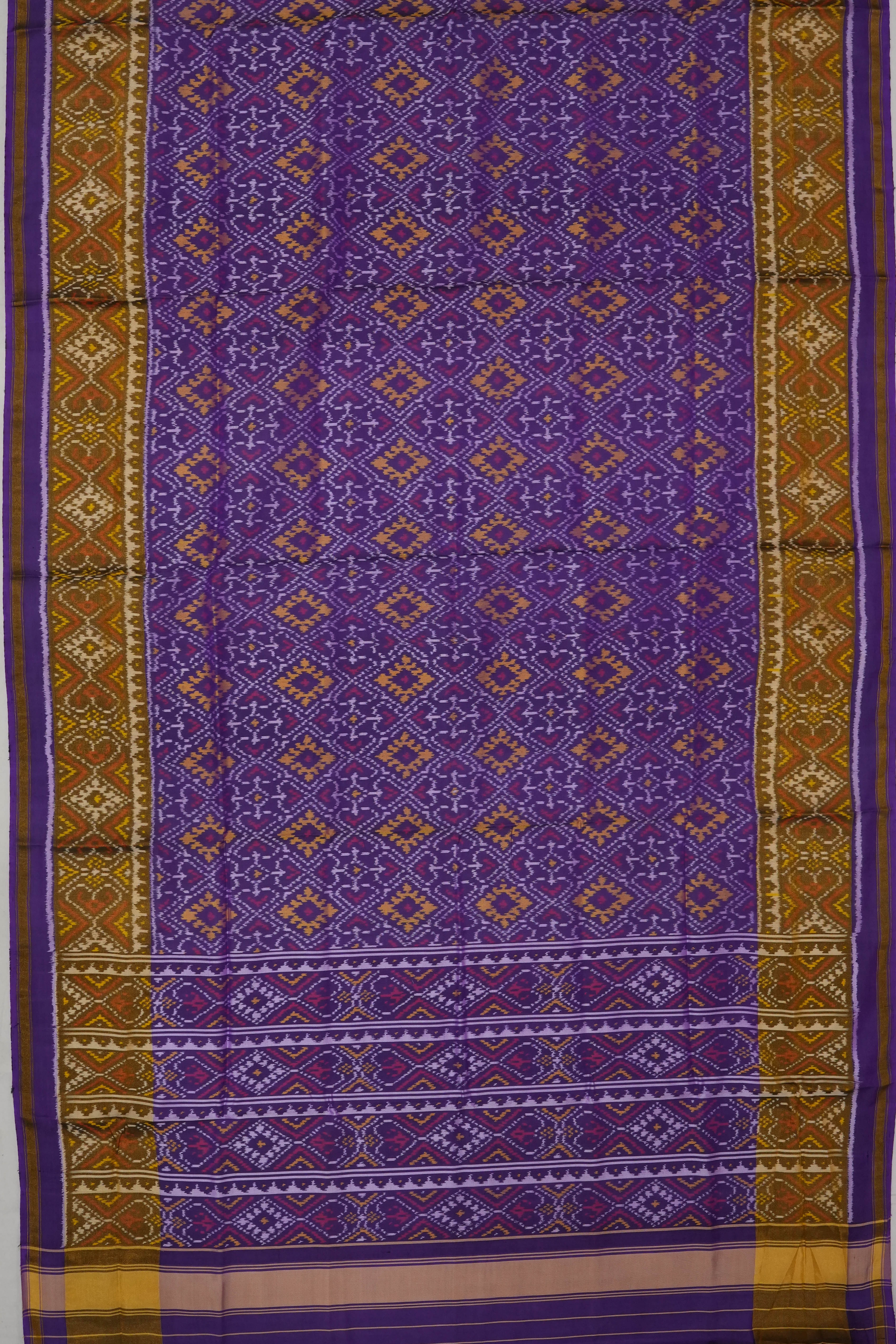 Rajkot Patola Silk Ikat Violet Saree