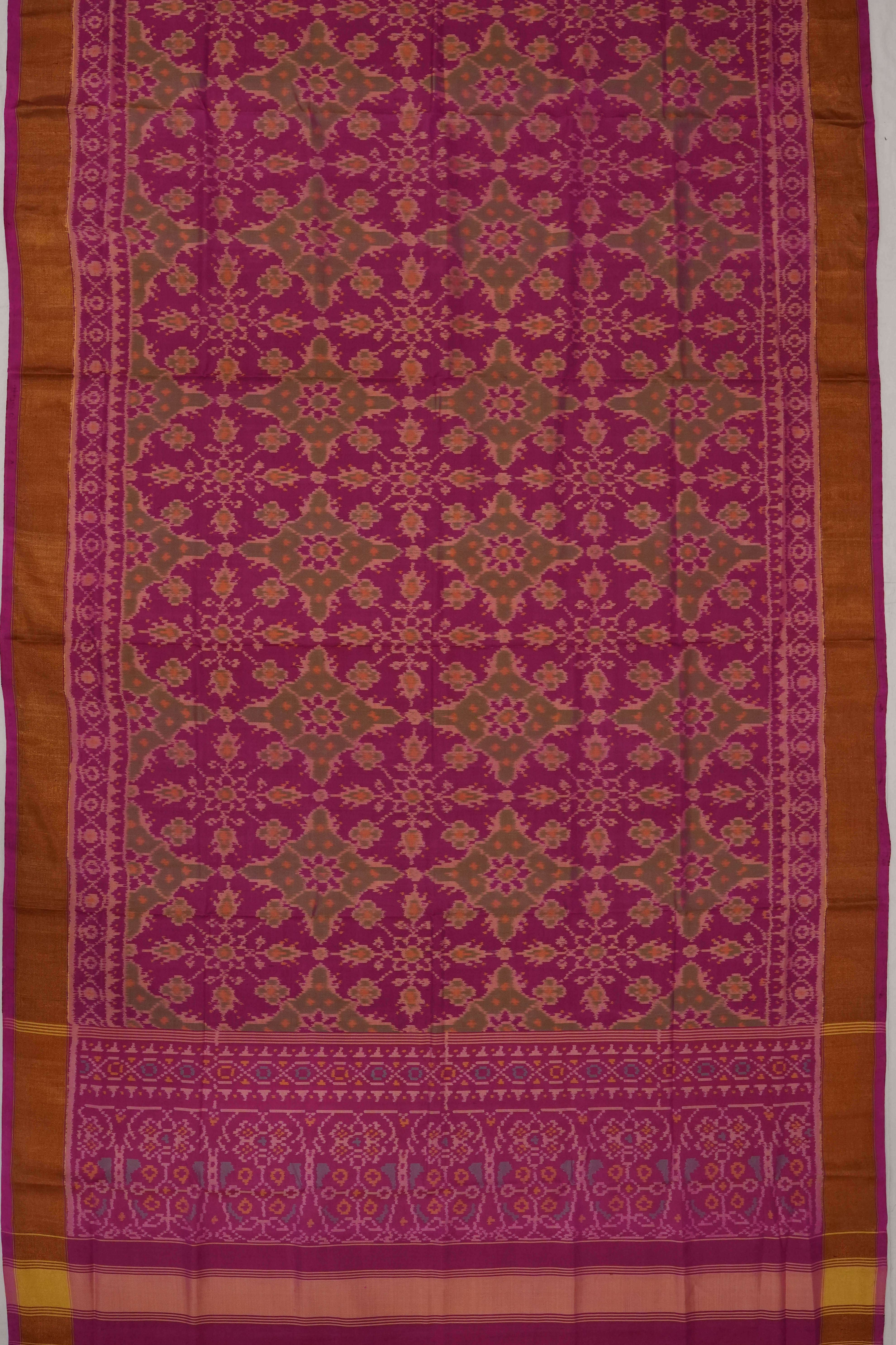 Rajkot Patola Silk Ikat Purple Saree