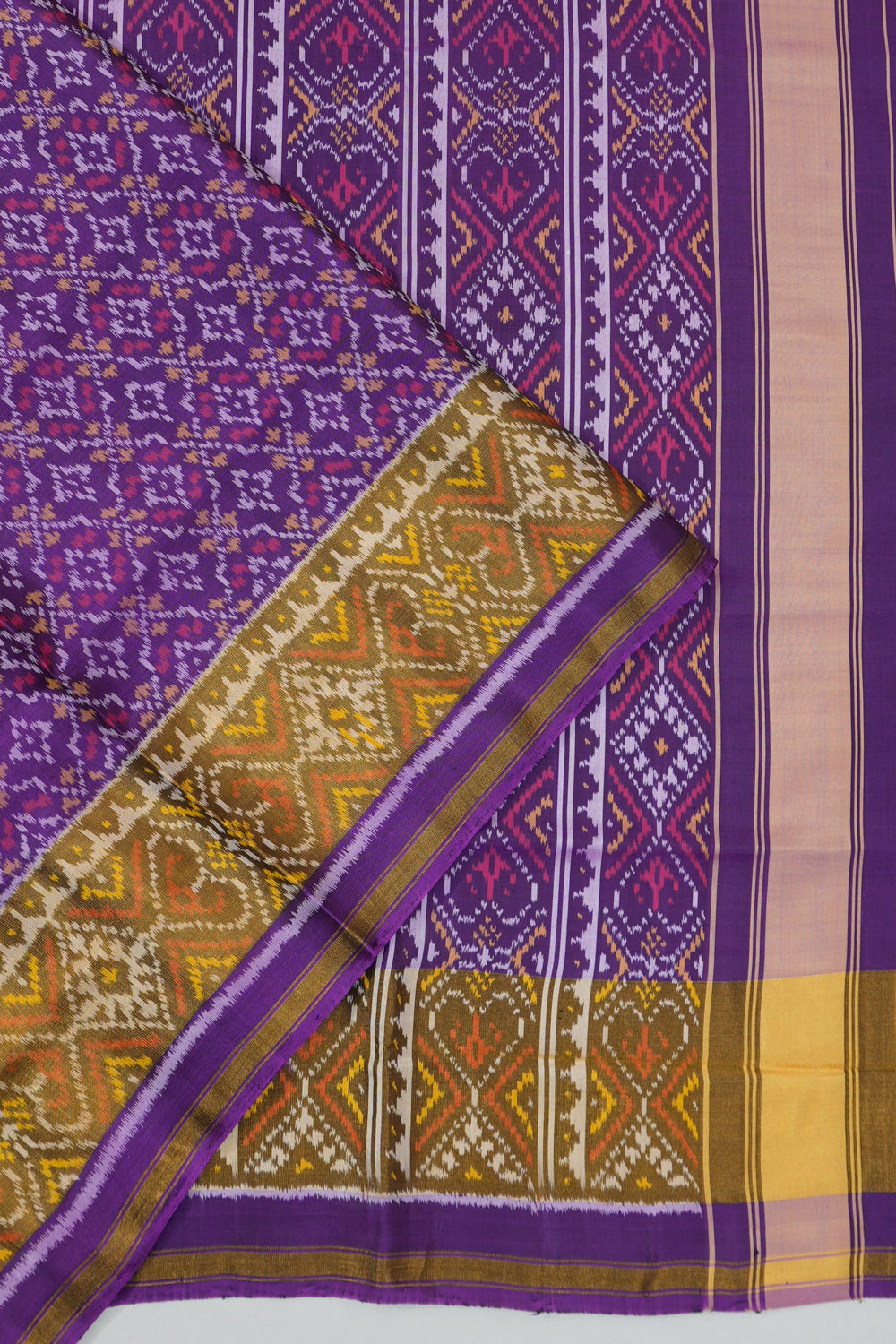 Rajkot Patola Silk Ikat Purple Saree