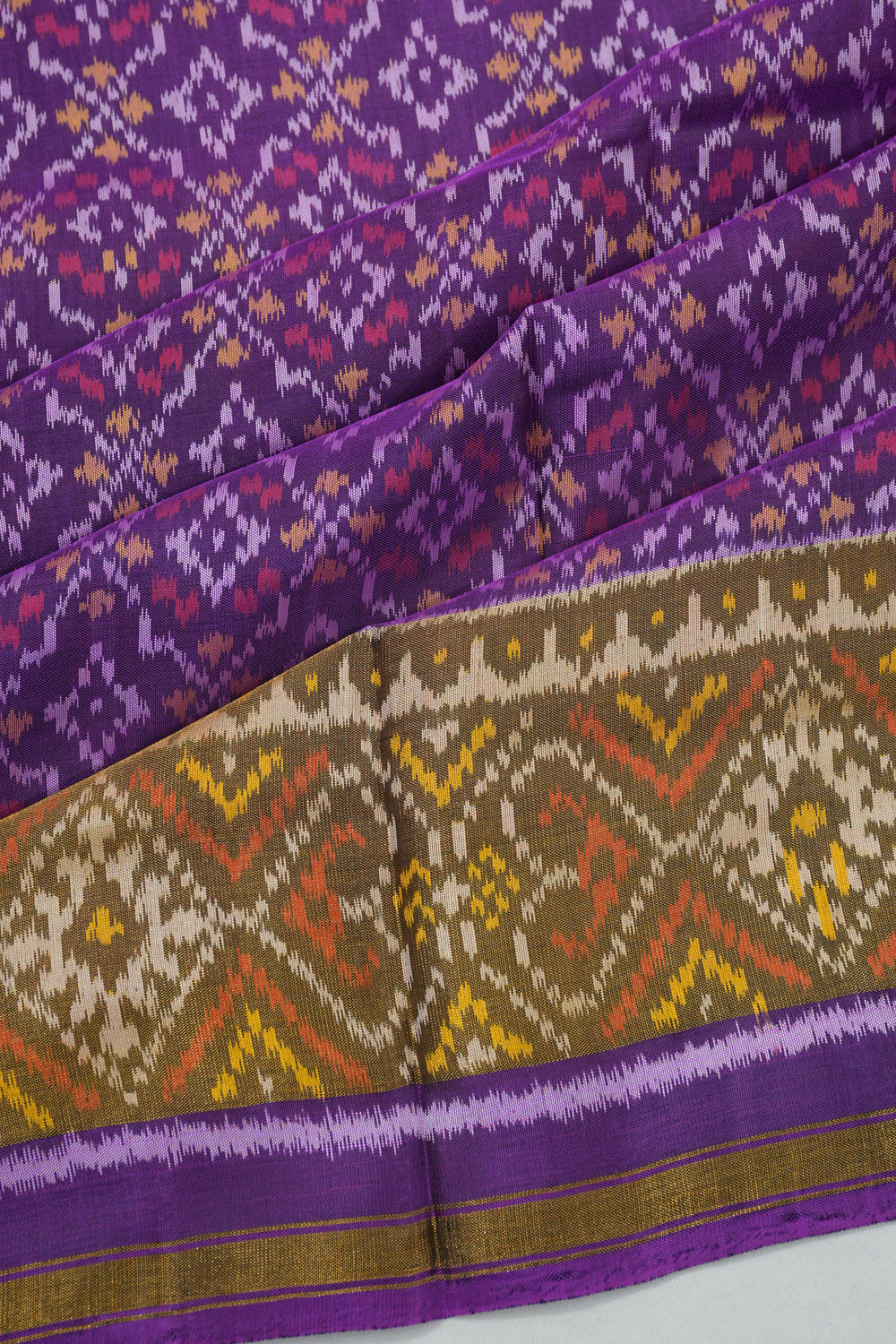 Rajkot Patola Silk Ikat Purple Saree