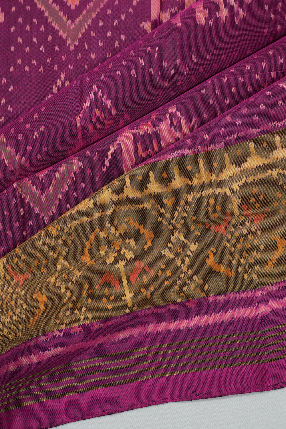 Rajkot Patola Silk Ikat Purple Saree
