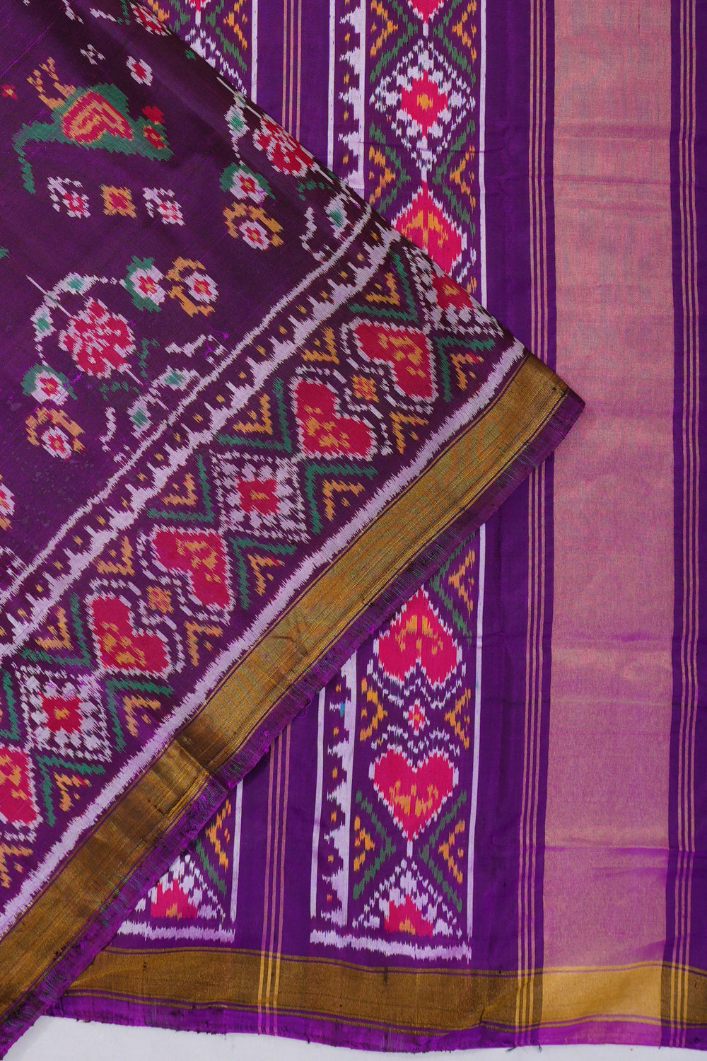 Rajkot Patola Silk Ikat Purple Saree
