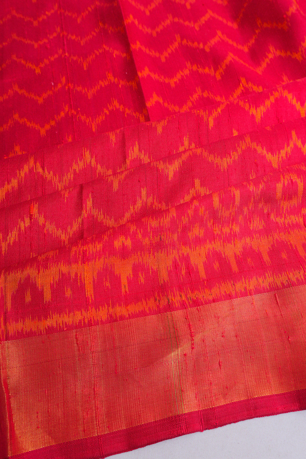 Rajkot Patola Silk Ikat Red Saree