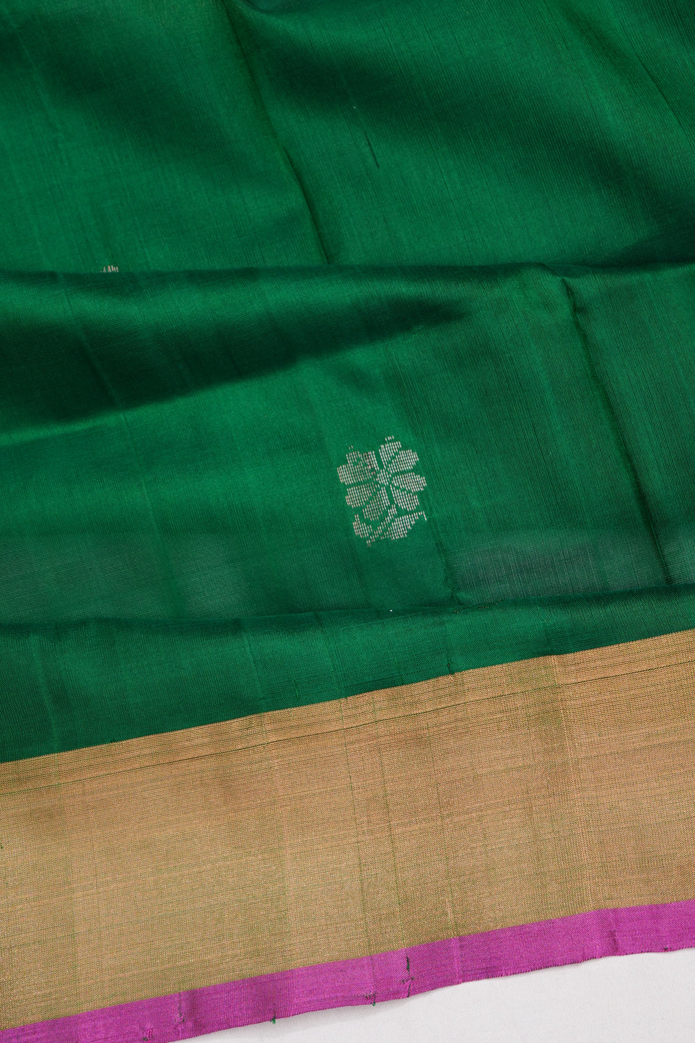 Uppada Silk Butta Green Saree