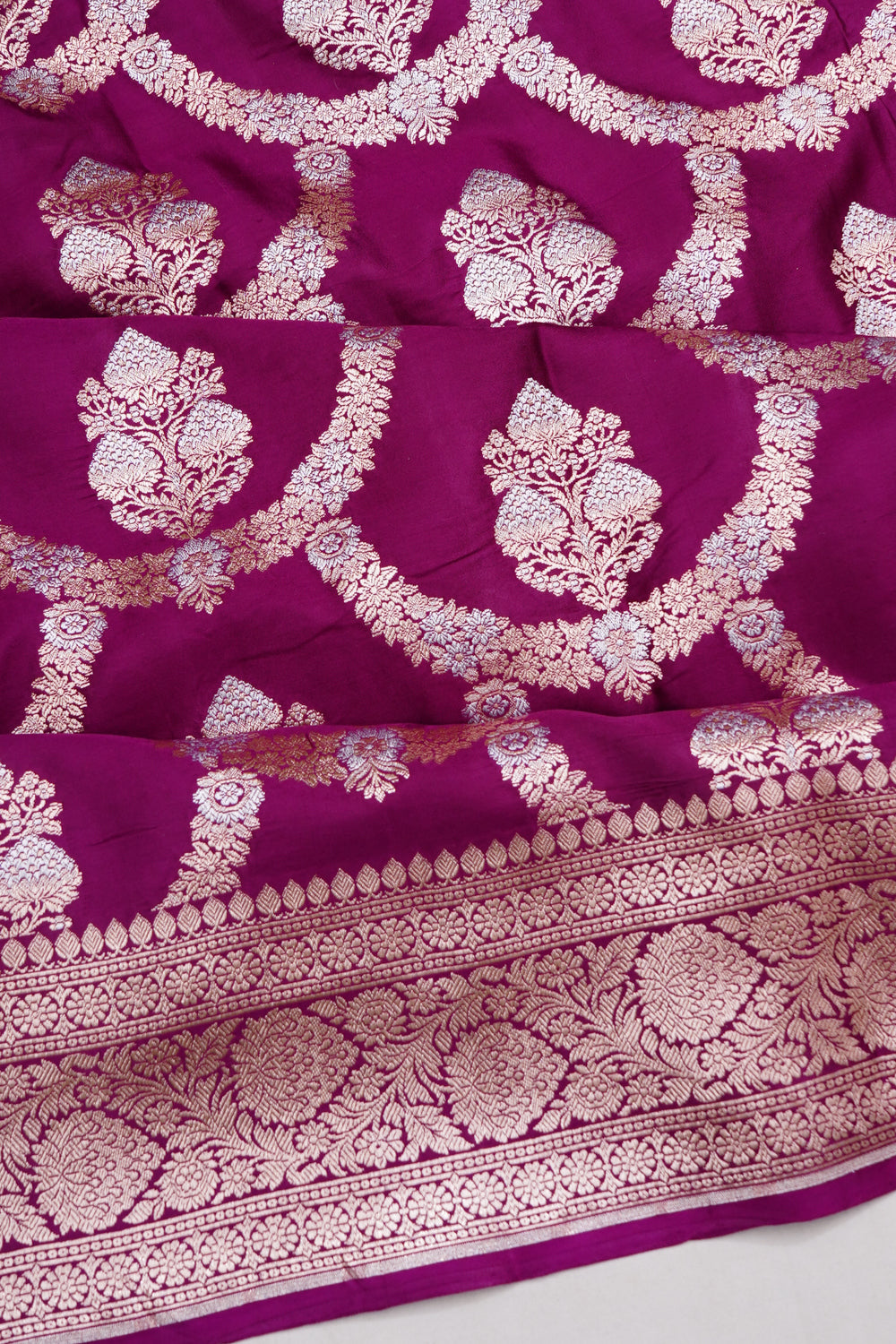 Vaanya Banaras Silk Brocade Purple Saree