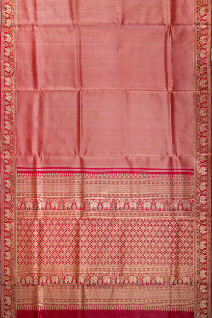 Kanchipuram Silk Brocade Red Saree