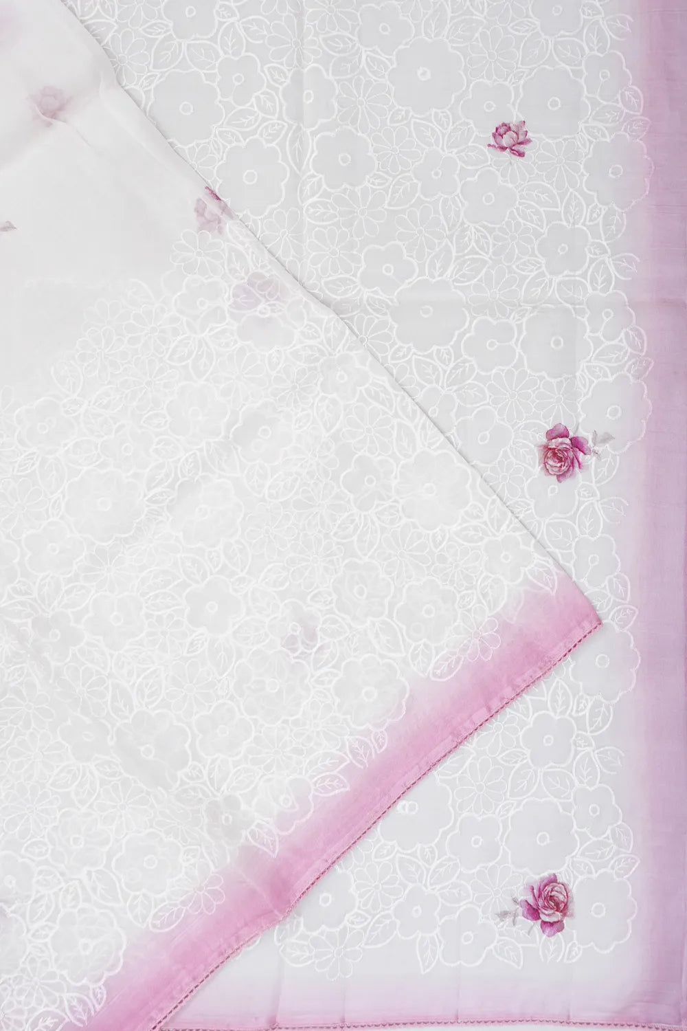 Organza Brocade Pink Saree