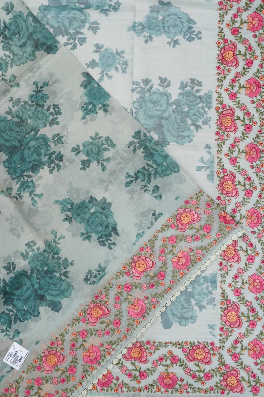 Organza Printed Grey Saree