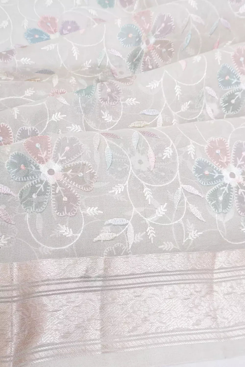 Organza Brocade Lavender Saree