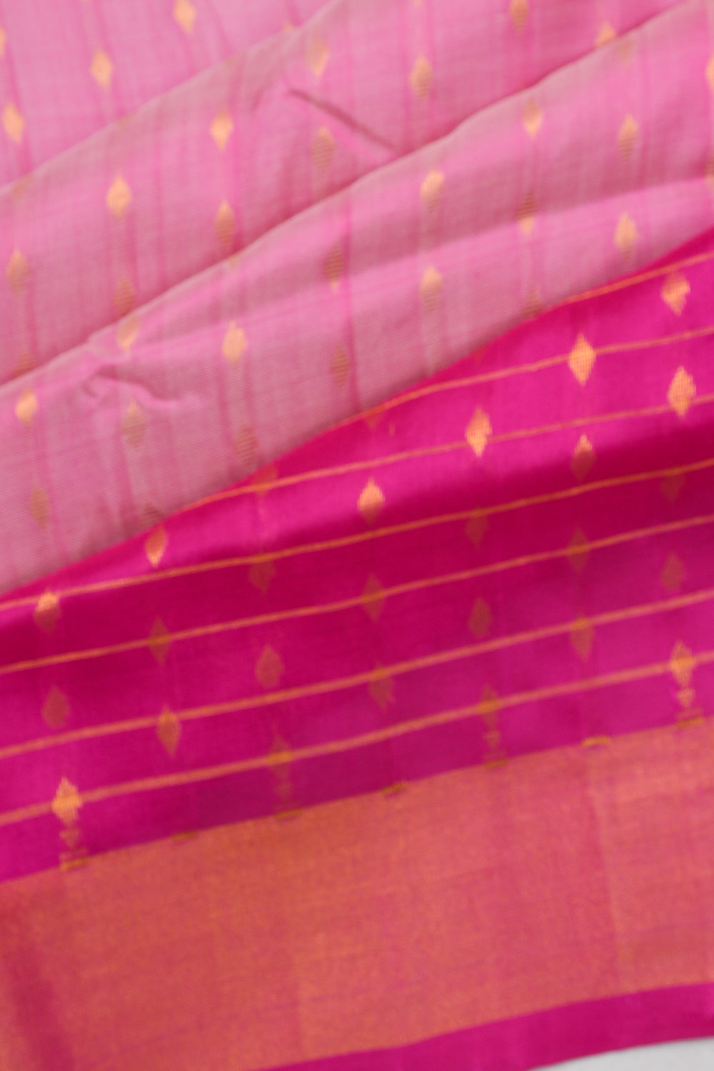 Uppada Silk Butta Baby Pink Saree