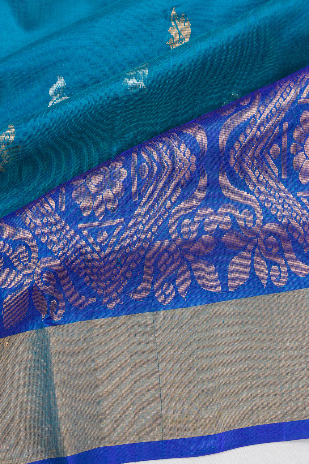 Uppada Silk Butta Sky Blue Saree