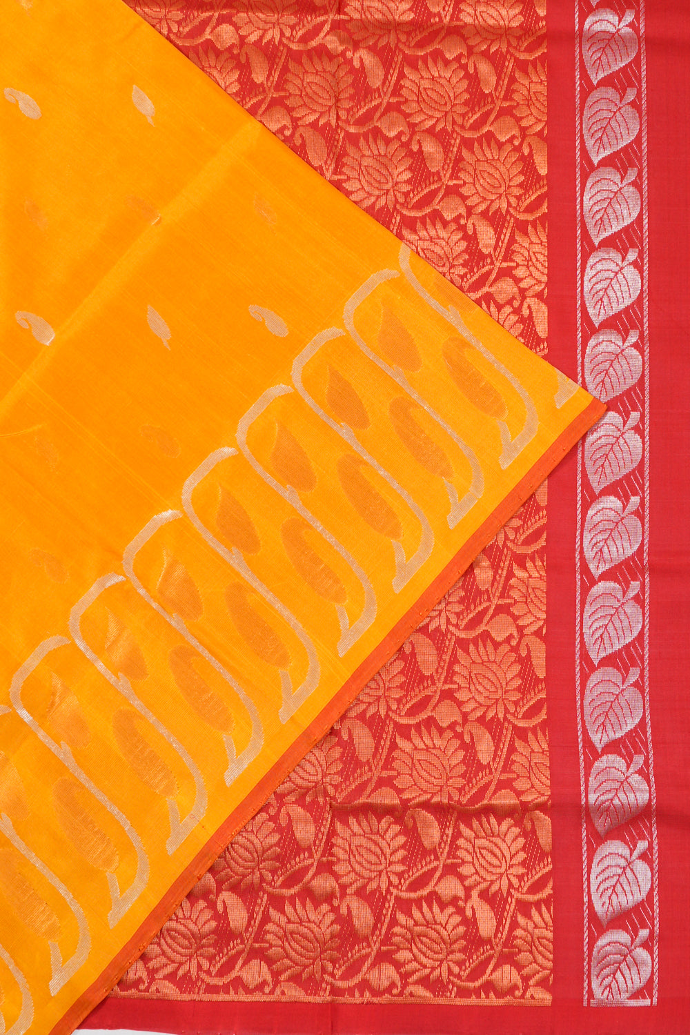Uppada Silk Butta Yellow Saree