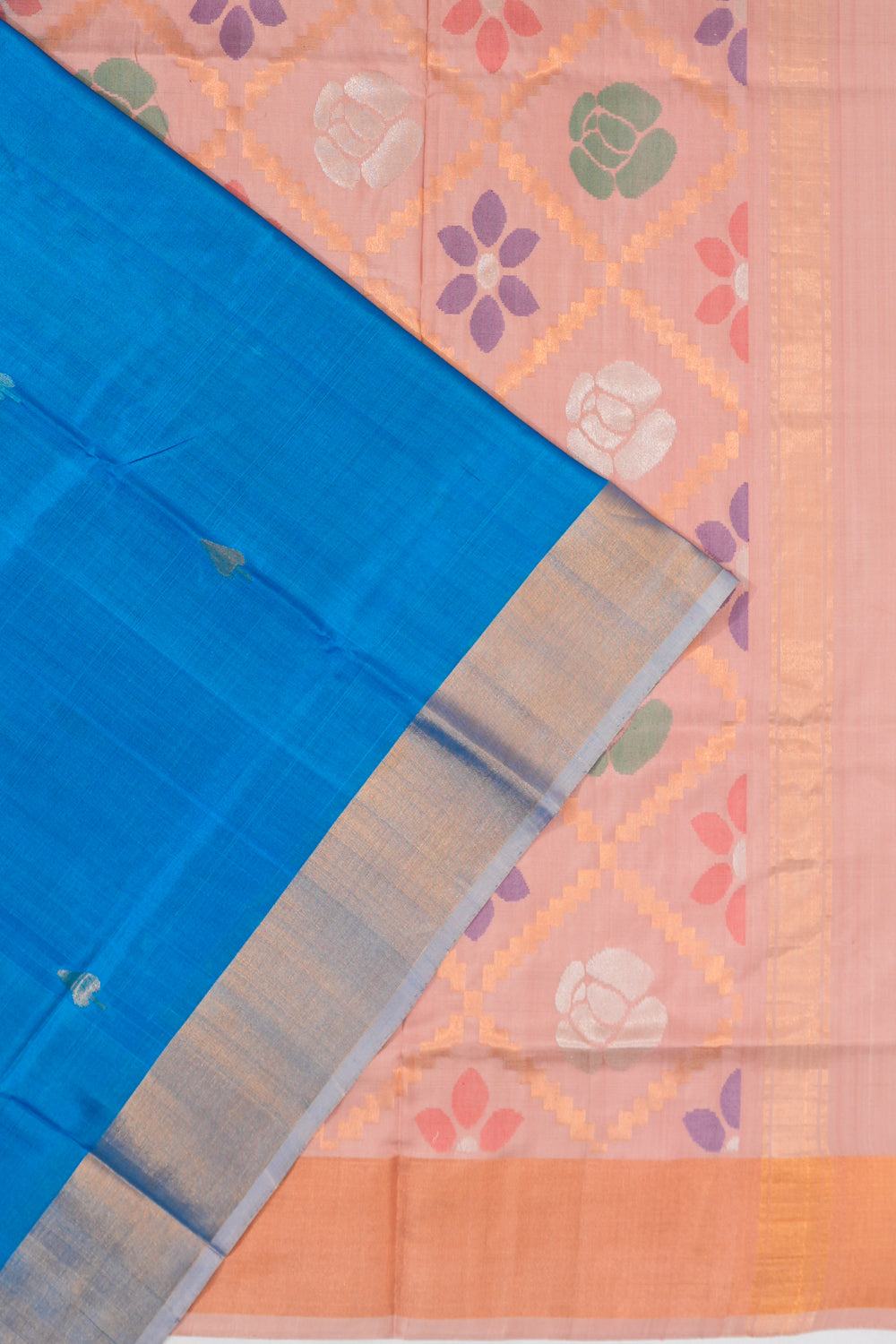 Uppada Silk Butta Blue Saree