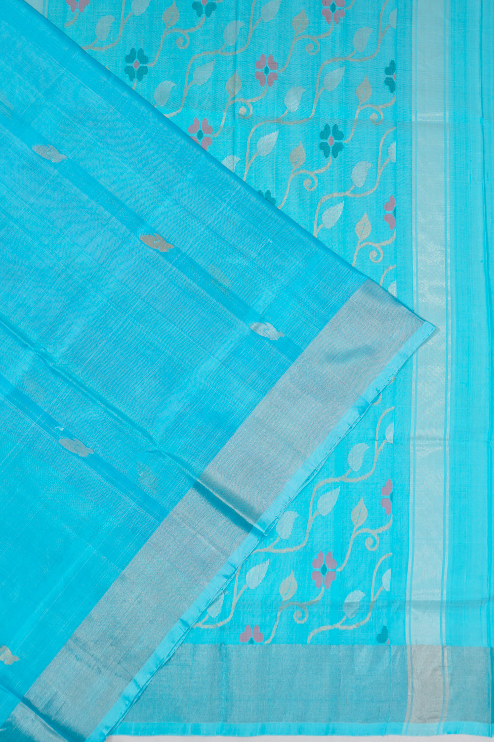 Uppada Silk Butta Sky Blue Saree