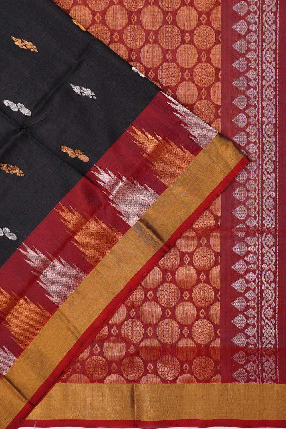 Uppada Silk Butta Black Saree