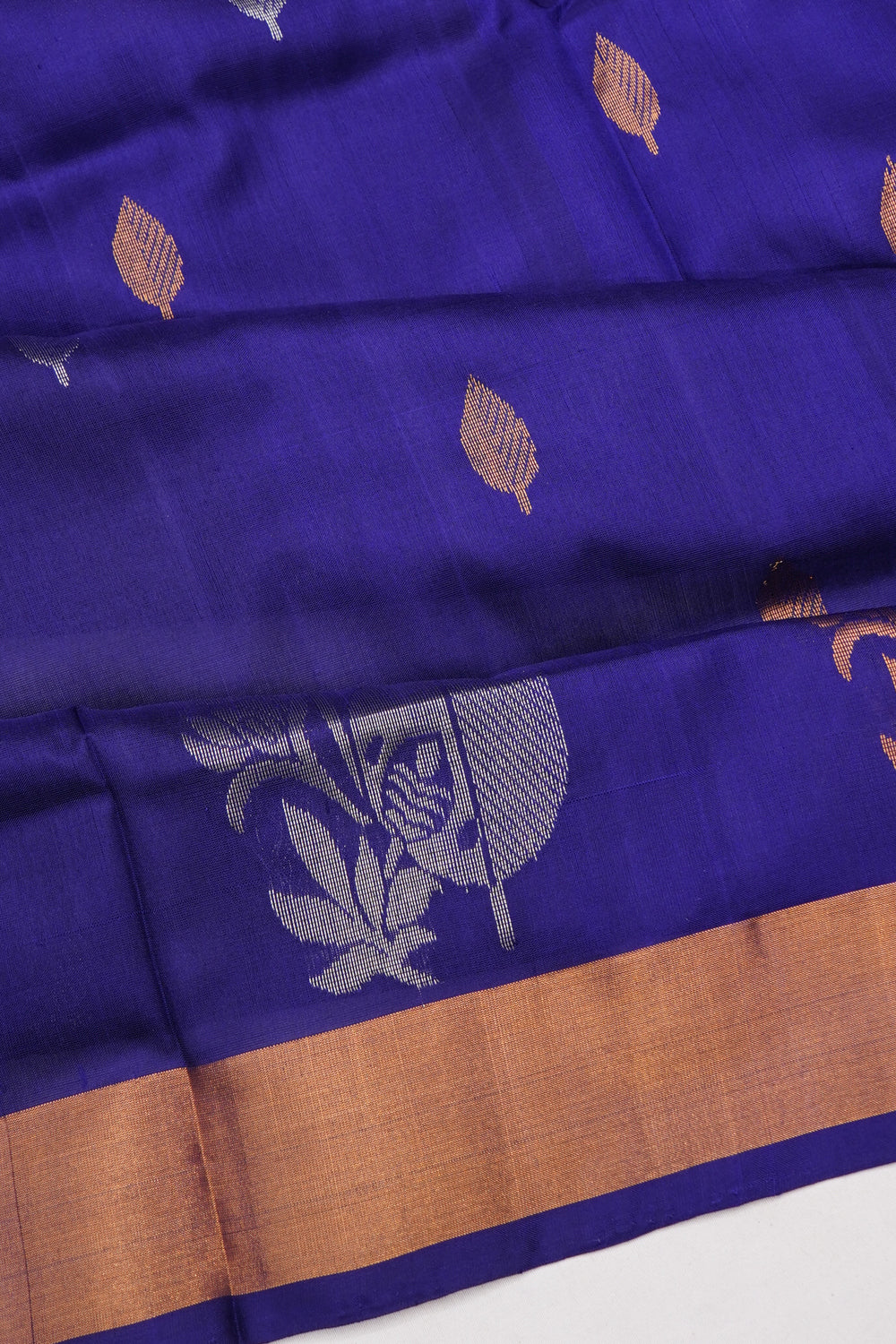 Uppada Silk Butta Dark Blue Saree