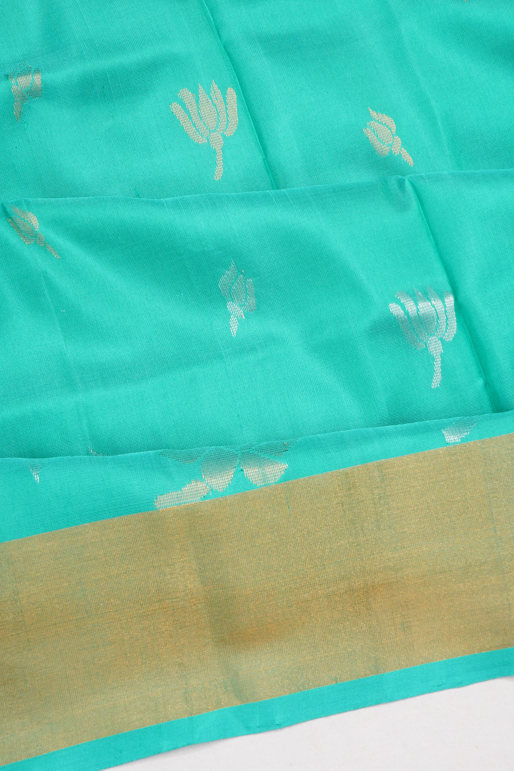 Uppada Silk Butta Sea Green Saree