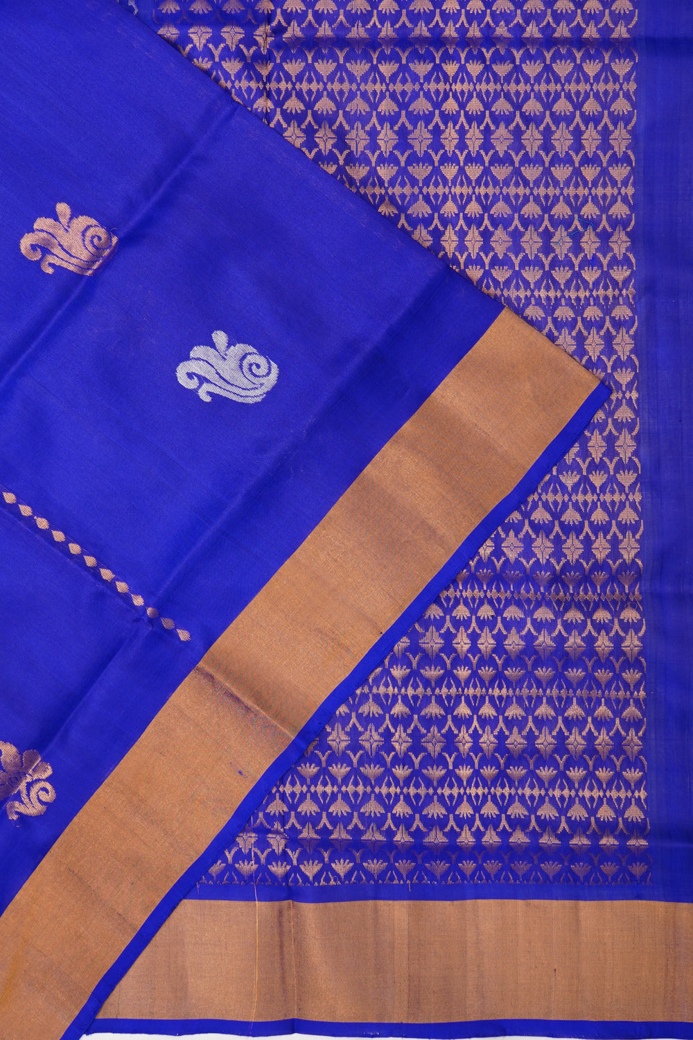 Uppada Silk Butta Royal Blue Saree