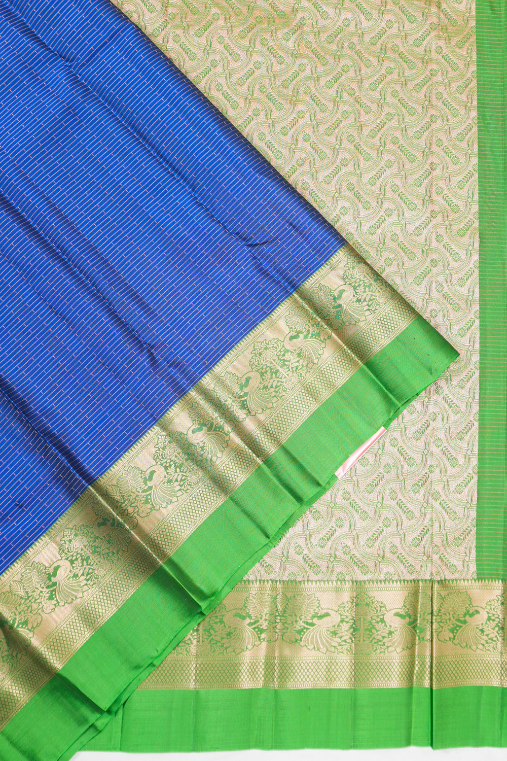 Soft Silk Brocade Royal Blue Saree