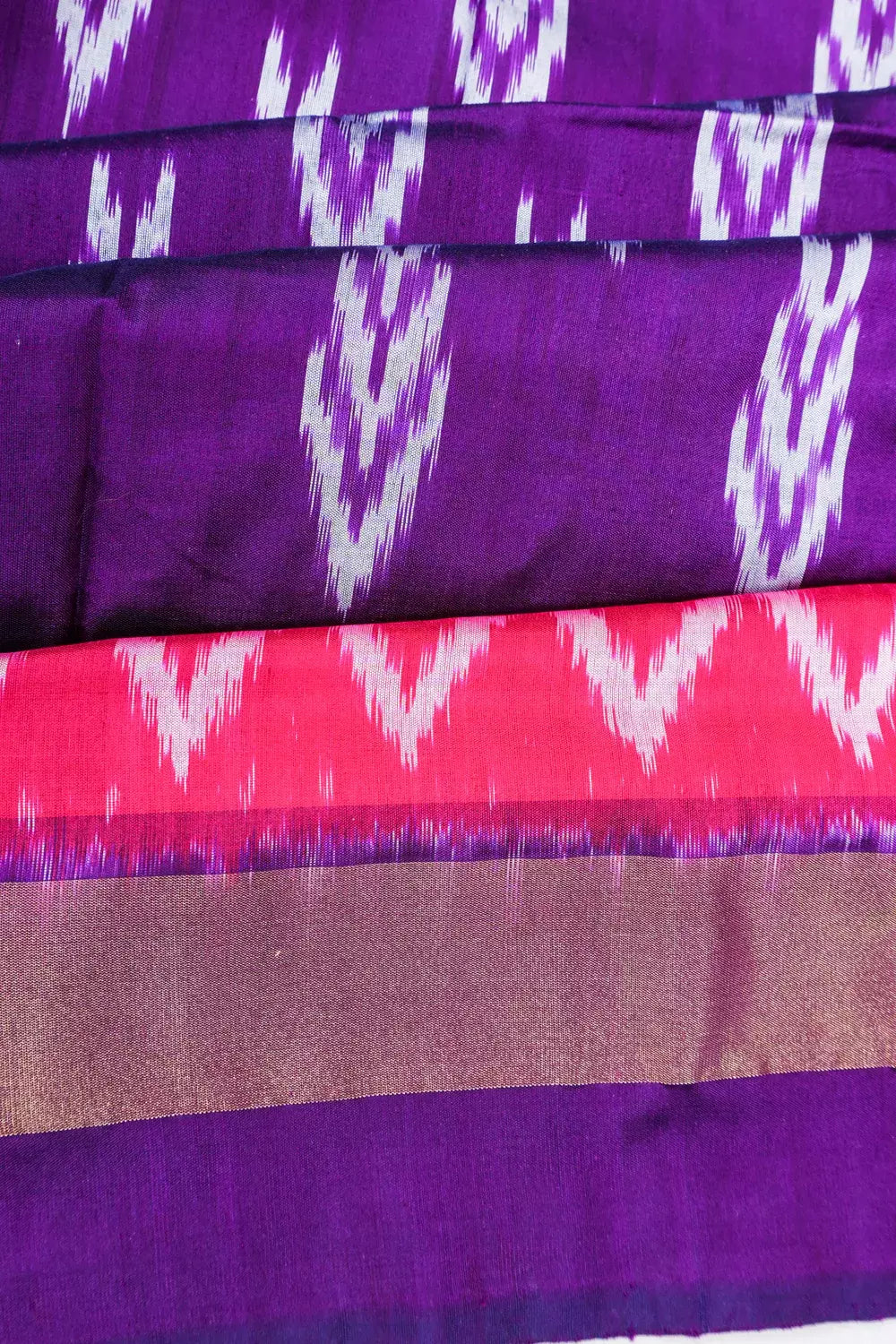 Pochampally Silk Ikat Purple Saree