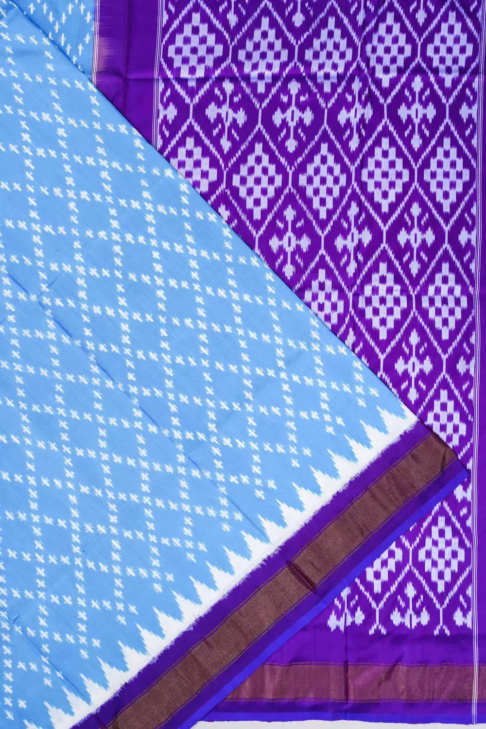 Pochampally Silk Ikat Blue Saree