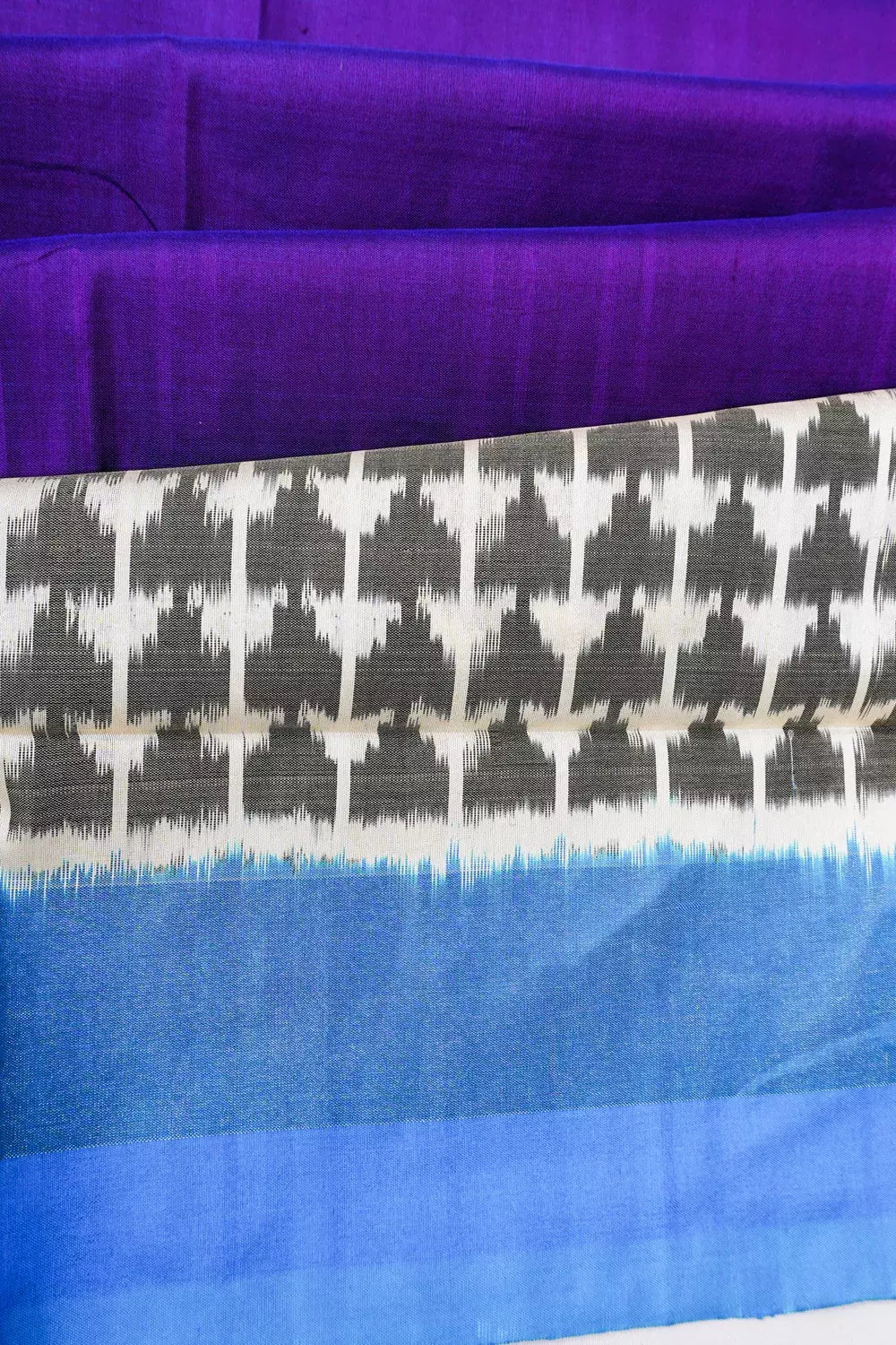 Pochampally Silk Ikat Blue Saree