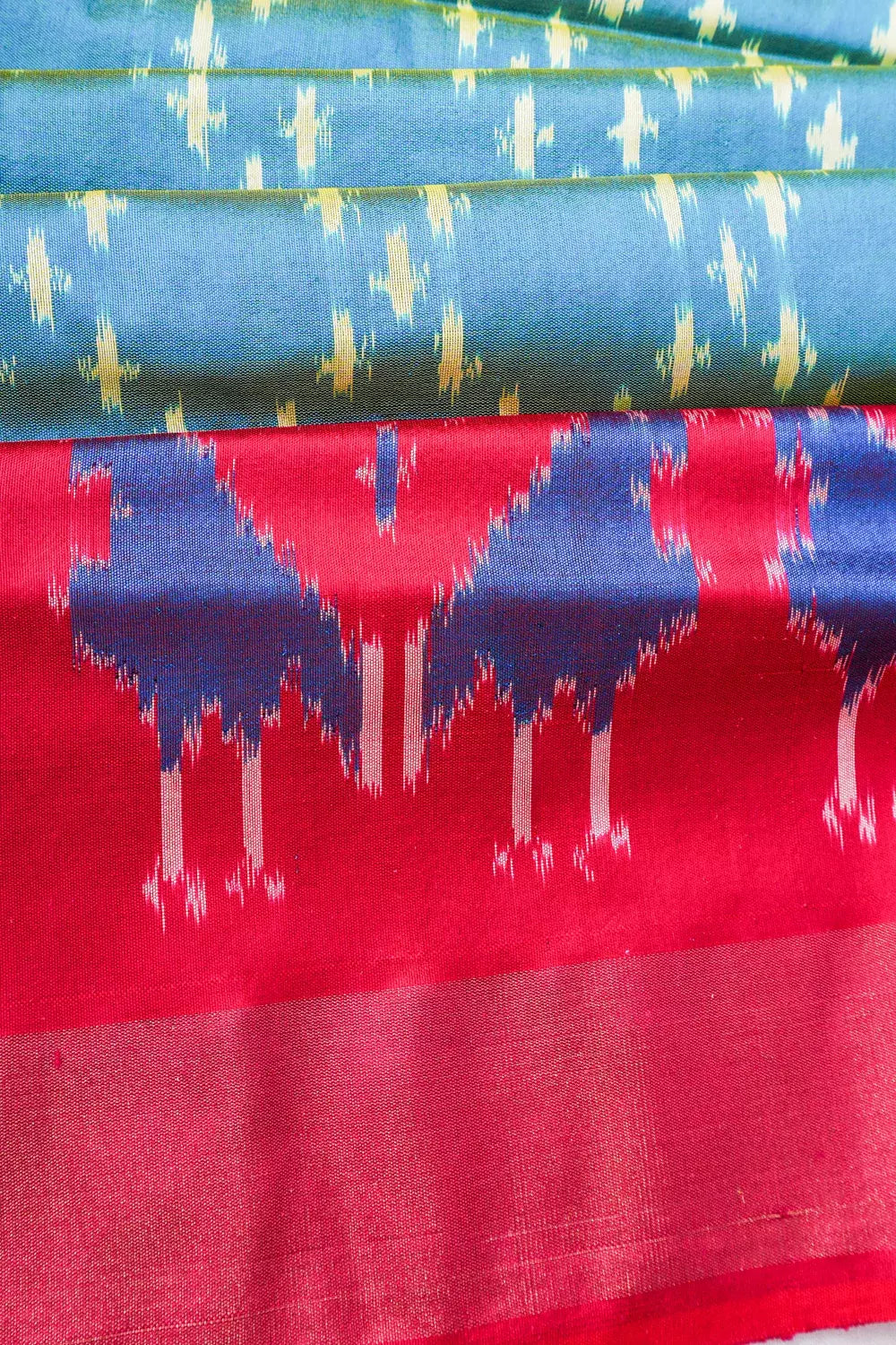 Pochampally Silk Ikat Blue Saree