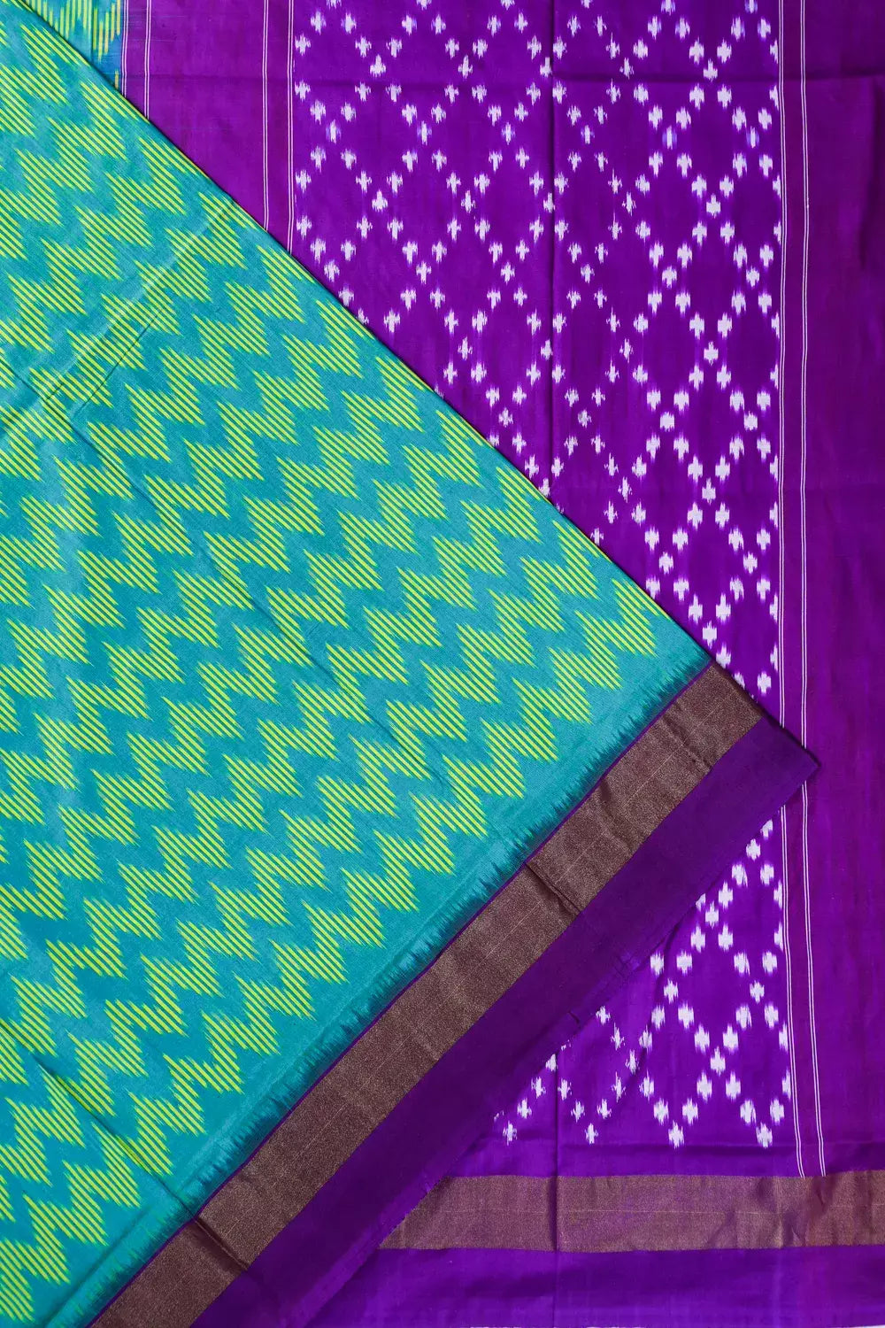 Pochampally Silk Ikat Blue Saree