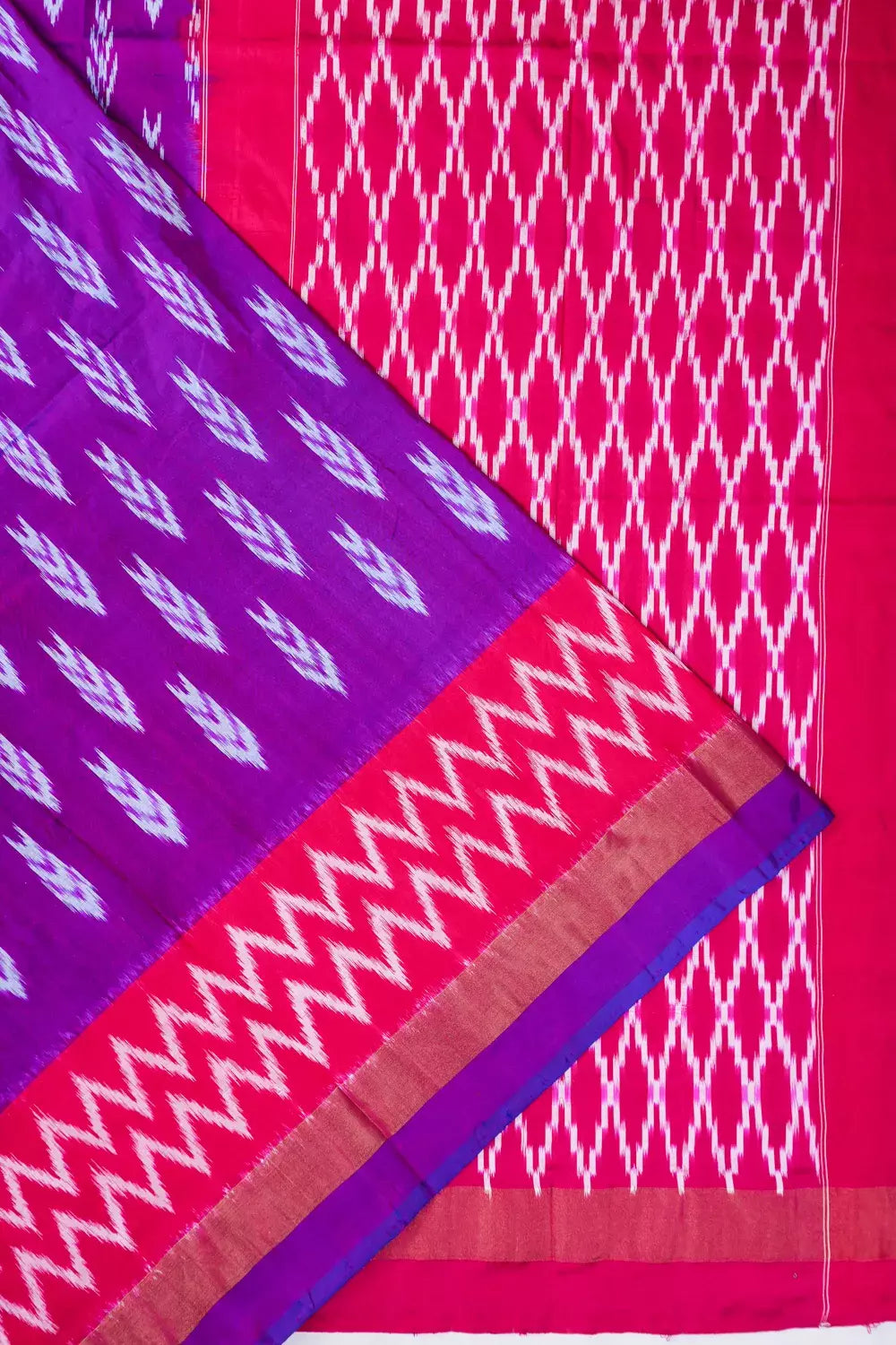 Pochampally Silk Ikat Purple Saree