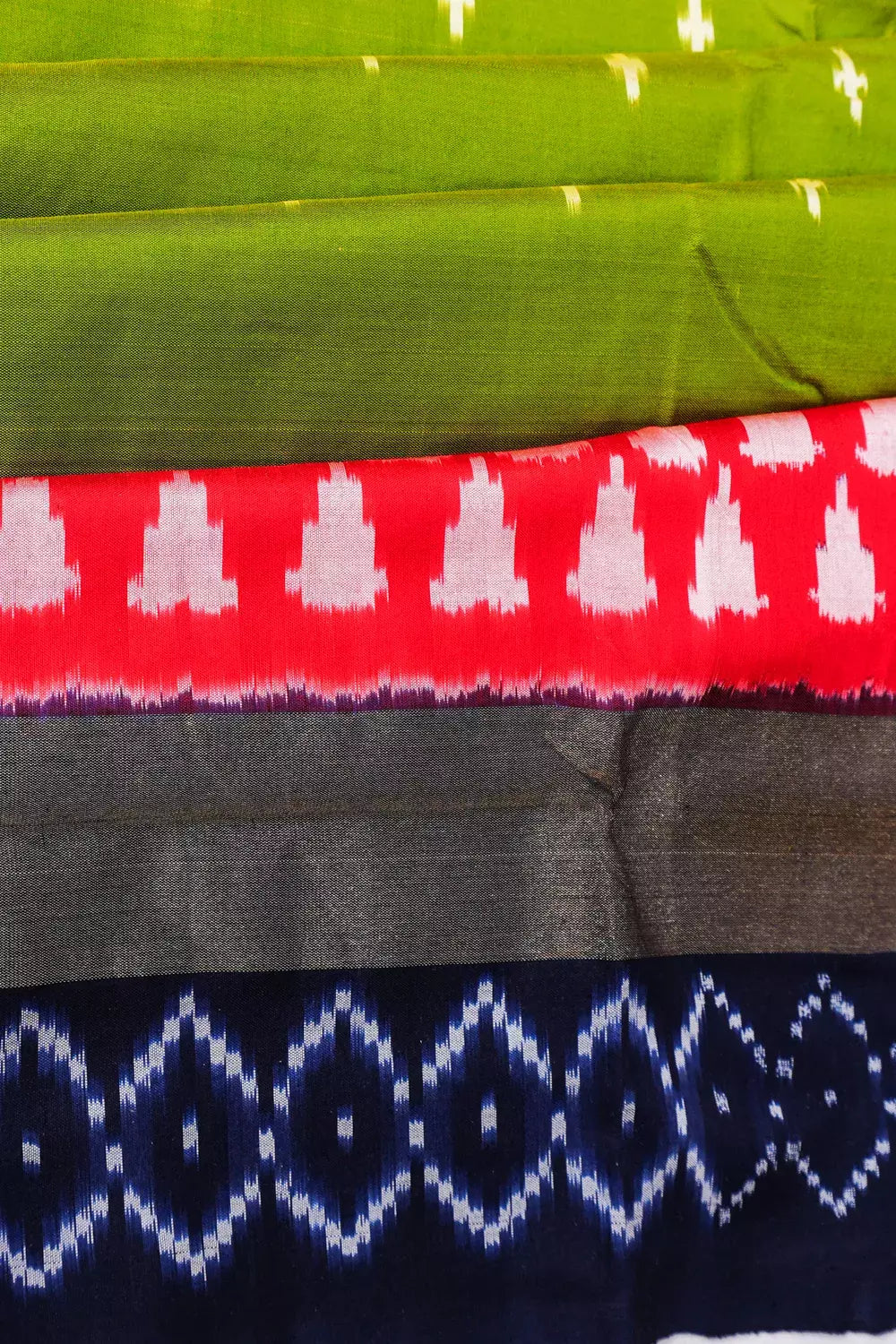 Pochampally Silk Ikat Green Saree
