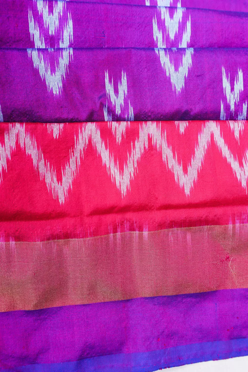 Pochampally Silk Ikat Violet Saree