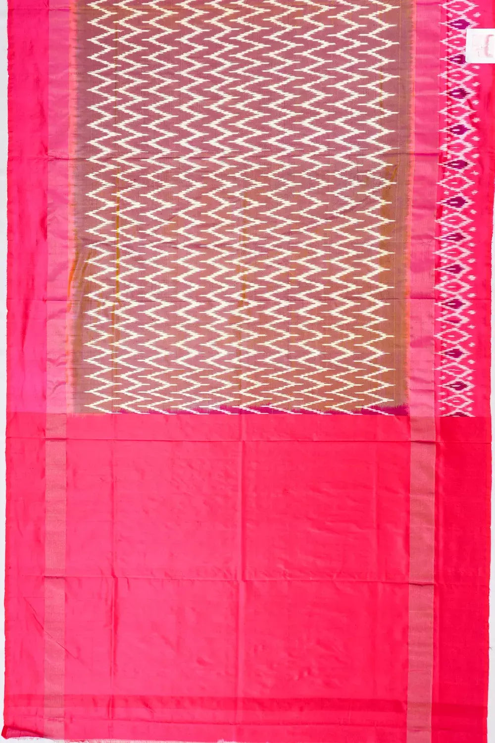 Pochampally Silk Ikat Brown Saree