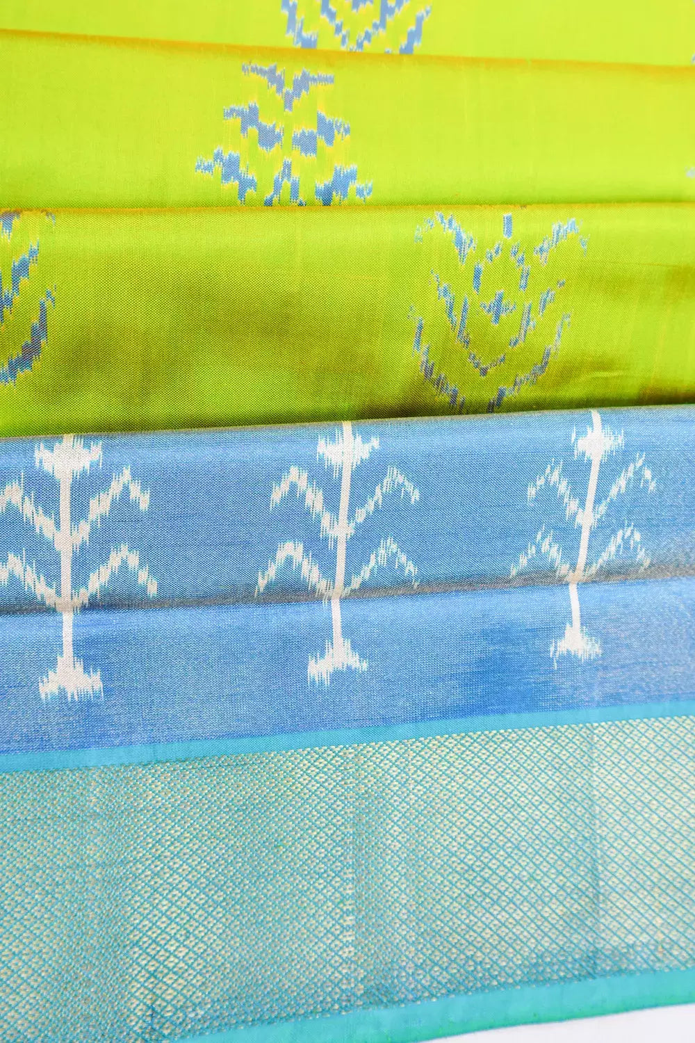 Pochampally Silk Ikat Green Saree
