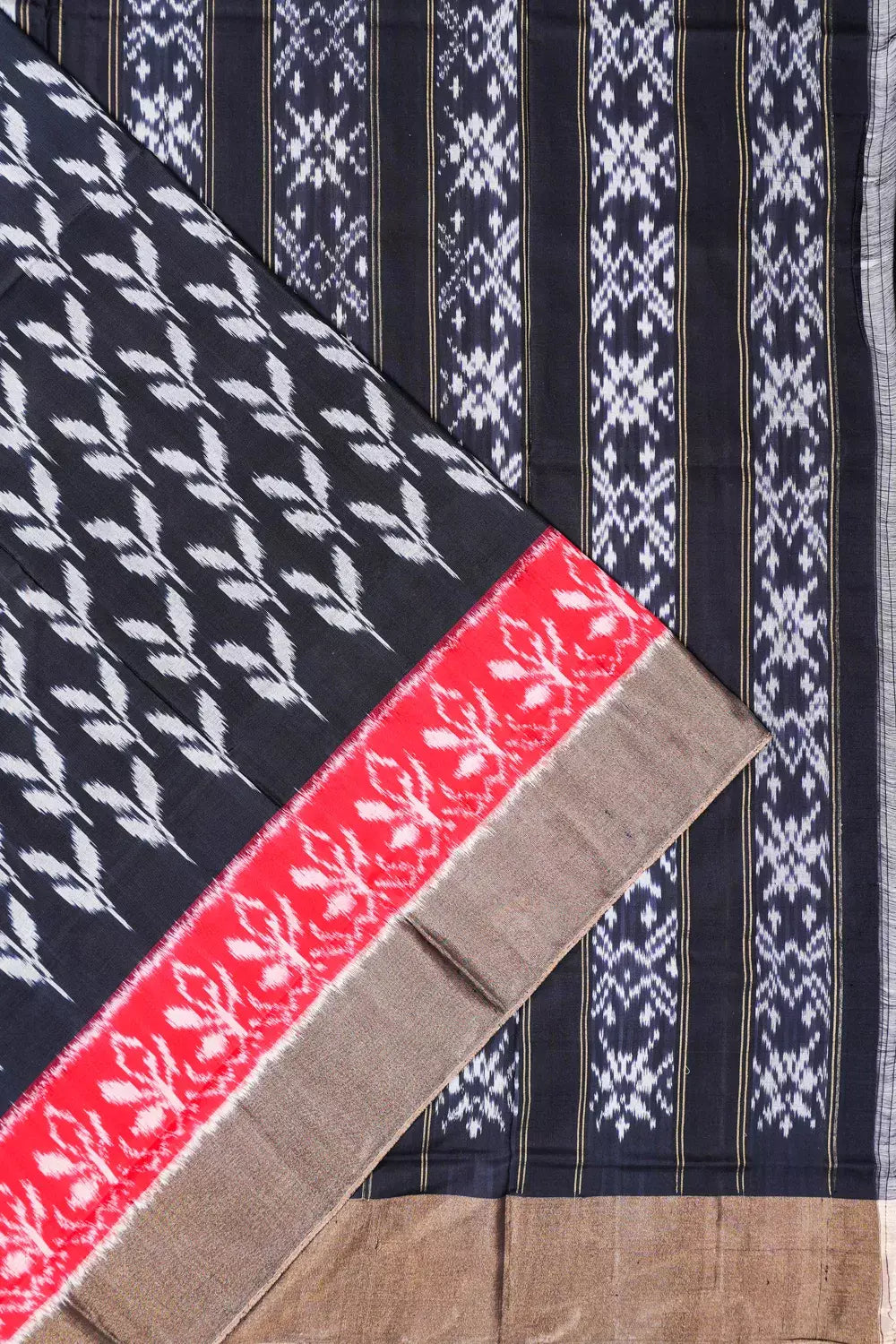 Pochampally Silk Ikat Black Saree