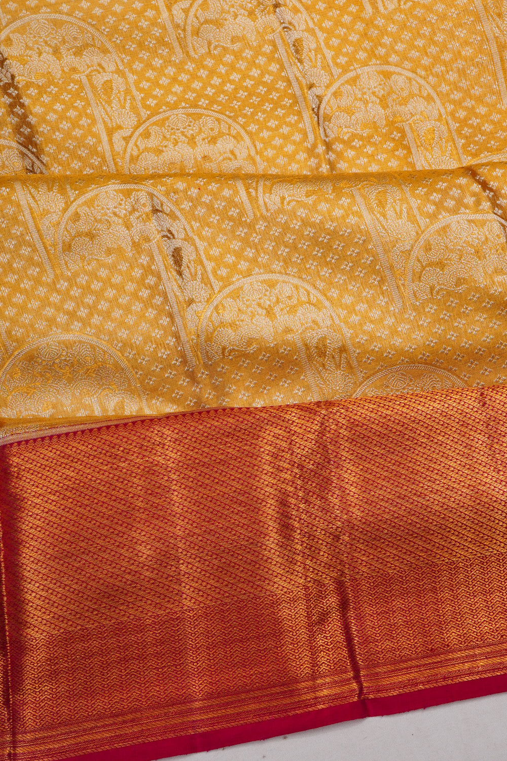 Taranga Kanchi Silk Tissue Gold Saree
