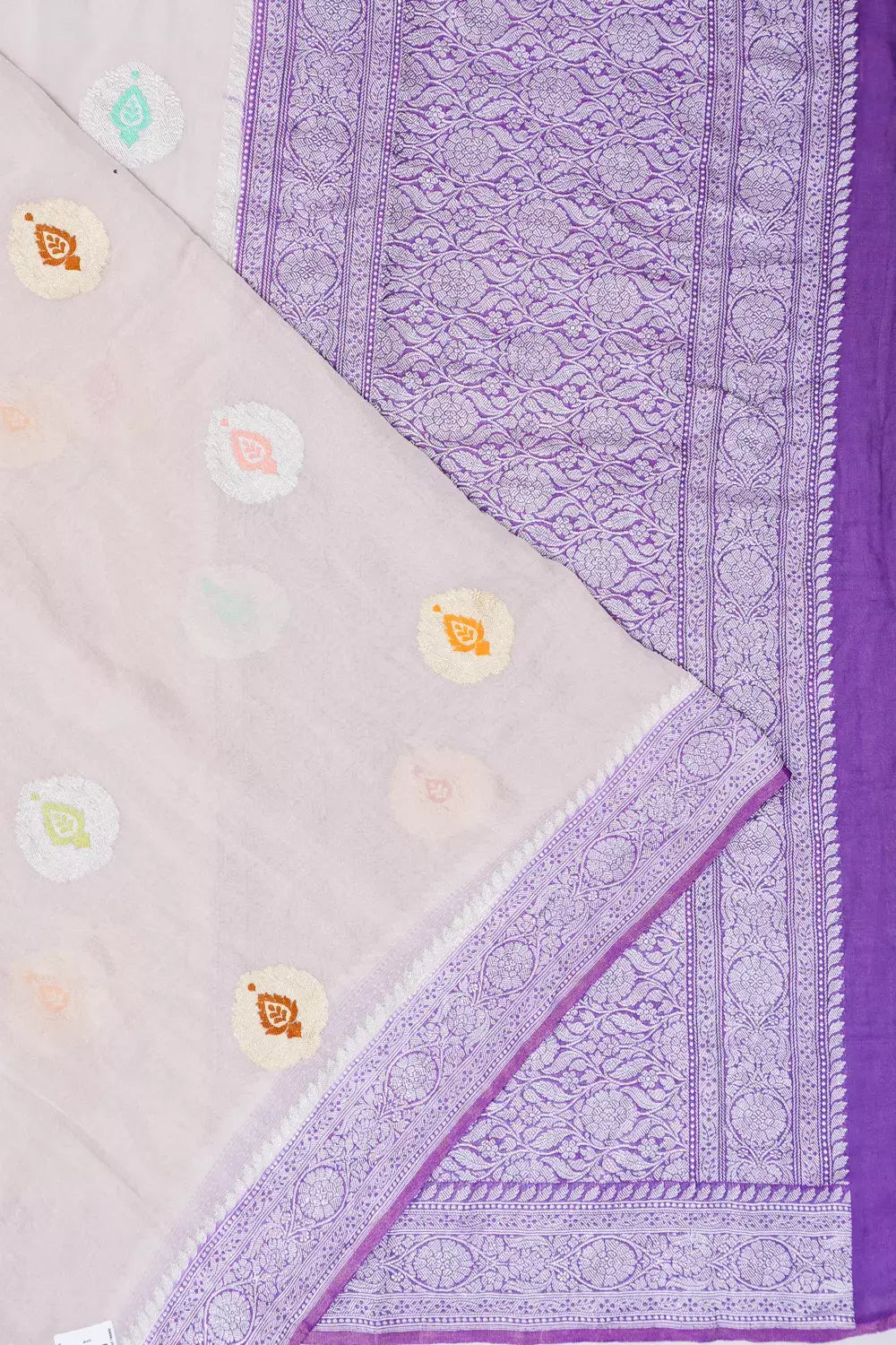 Banarasi Georgette Butta Off White Saree
