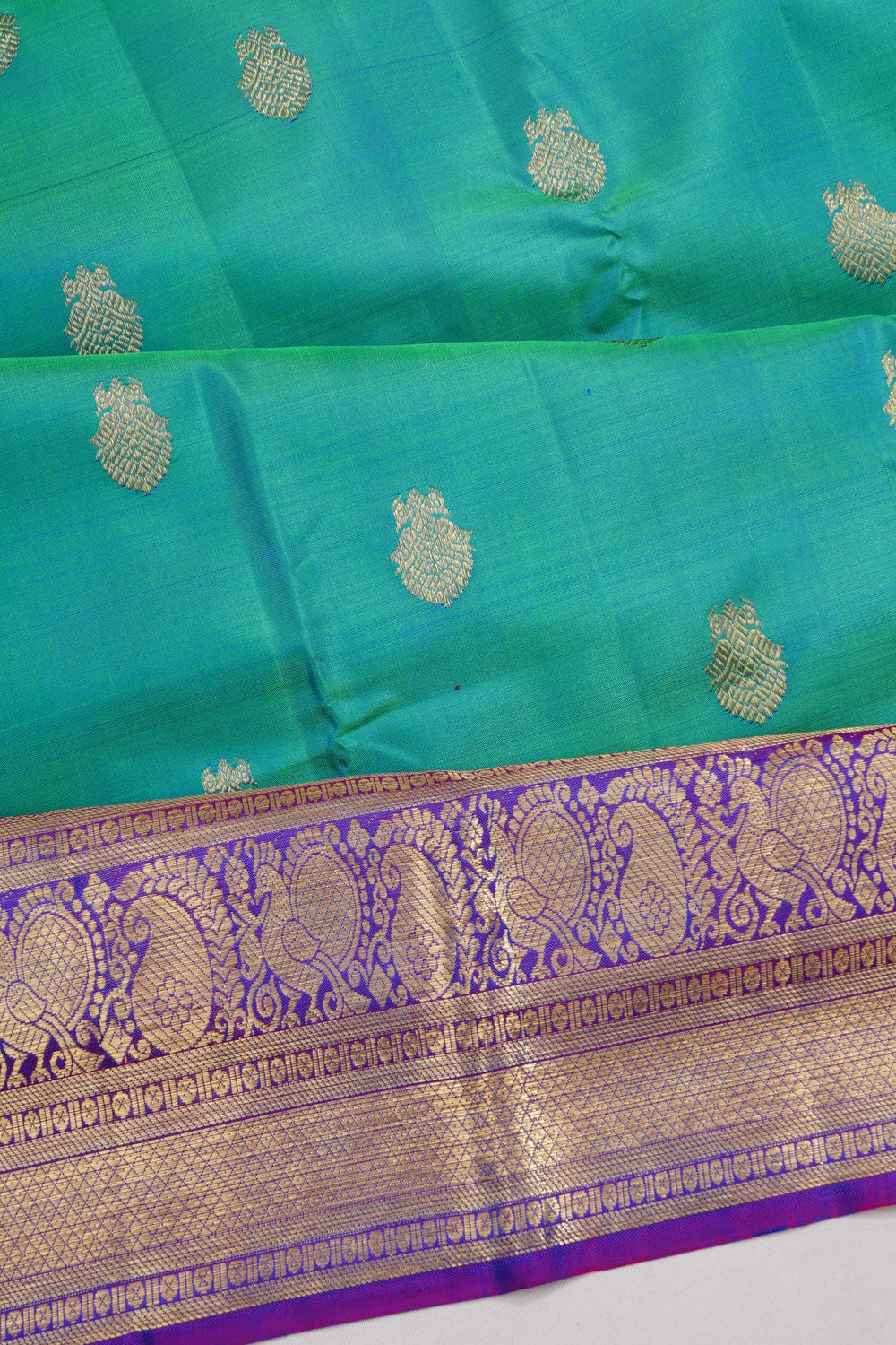 Taranga Kanchi Silk Butta Blue Saree
