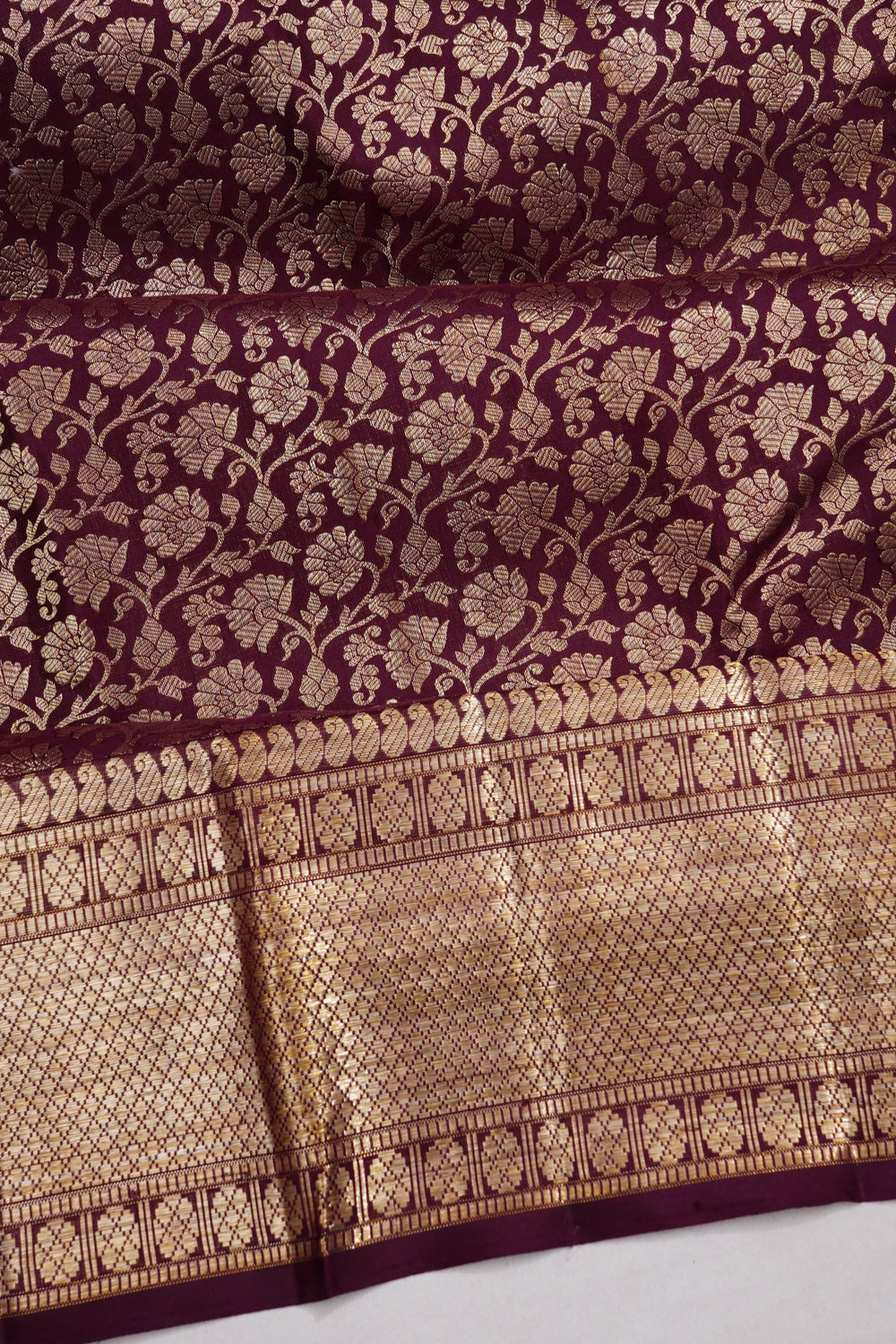 Taranga Kanchi Silk Brocade Maroon Saree