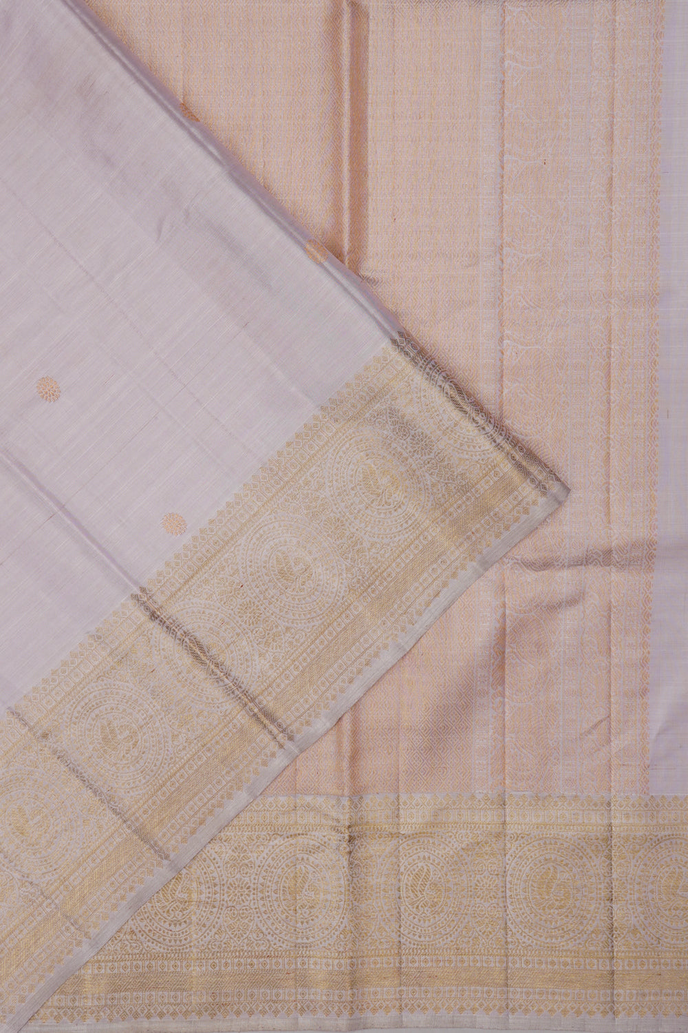 Kanchipuram Silk Tissue Butta Lavender Saree