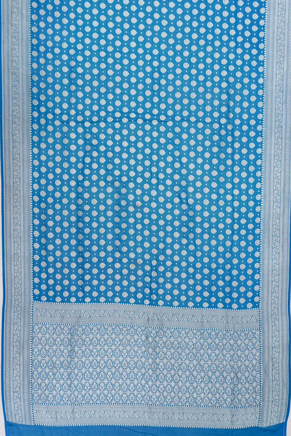 Vaanya Banaras Georgette Brocade Blue Saree