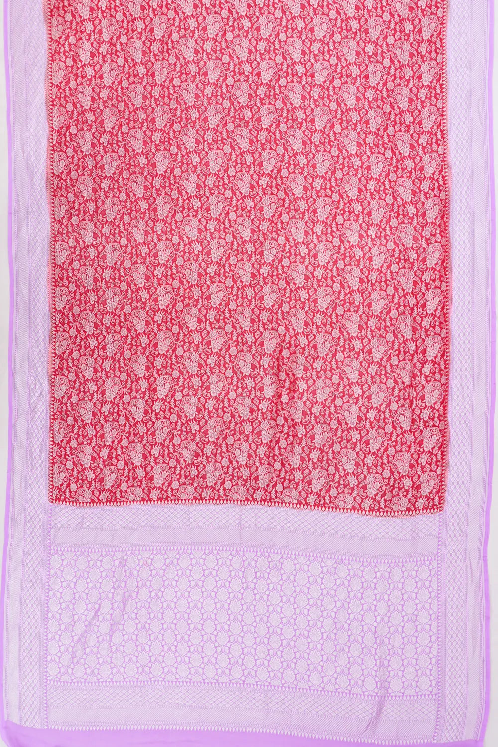 Vaanya Banaras Georgette Brocade Red Saree