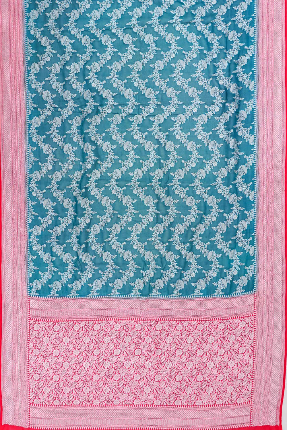 Vaanya Banaras Georgette Brocade Blue Saree