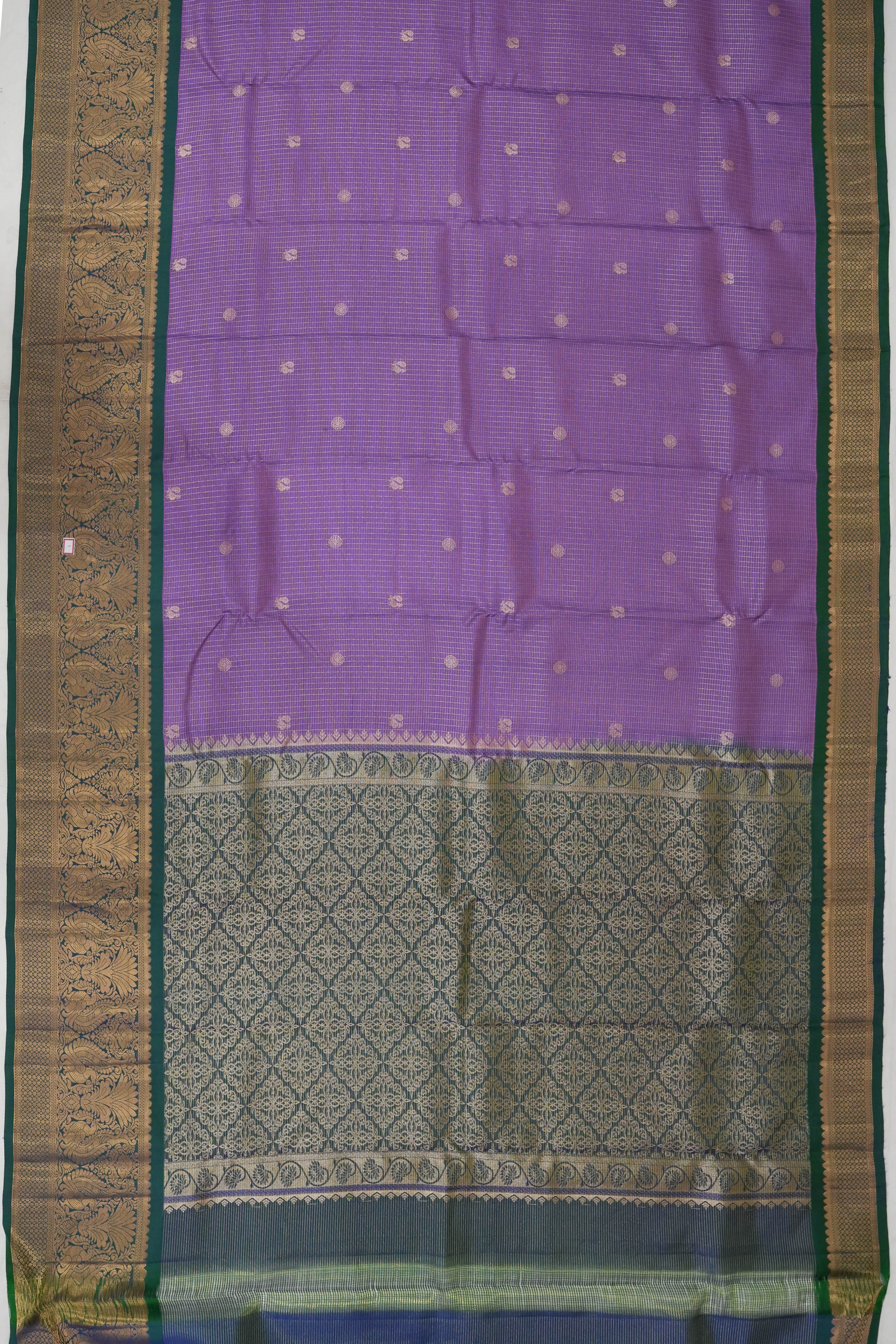 Soft Silk Butta Checks And Butta Violet Saree